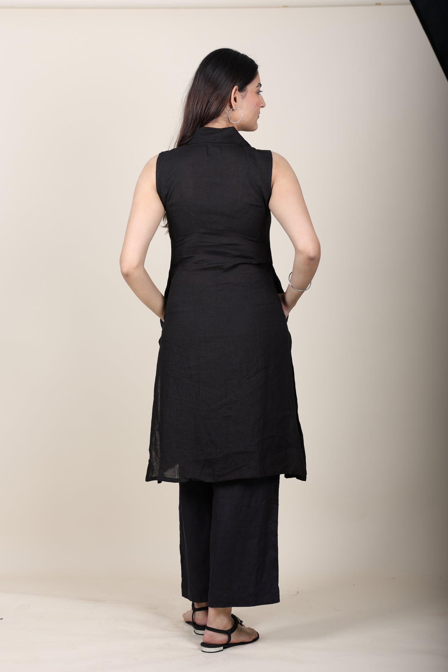 Linen kurta and pant coord