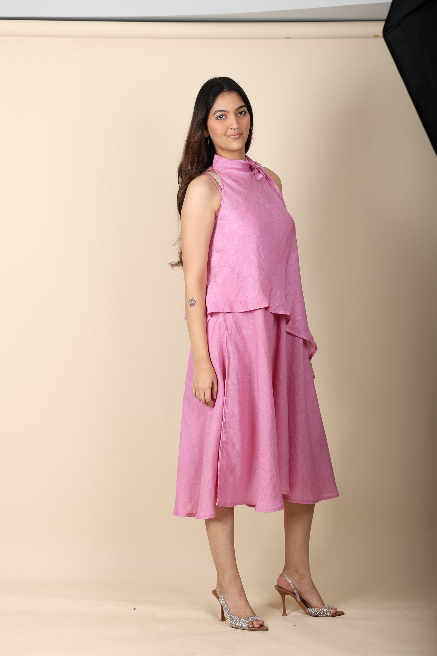 Pink Linen Dress