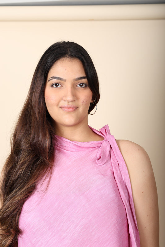 Pink Linen Dress