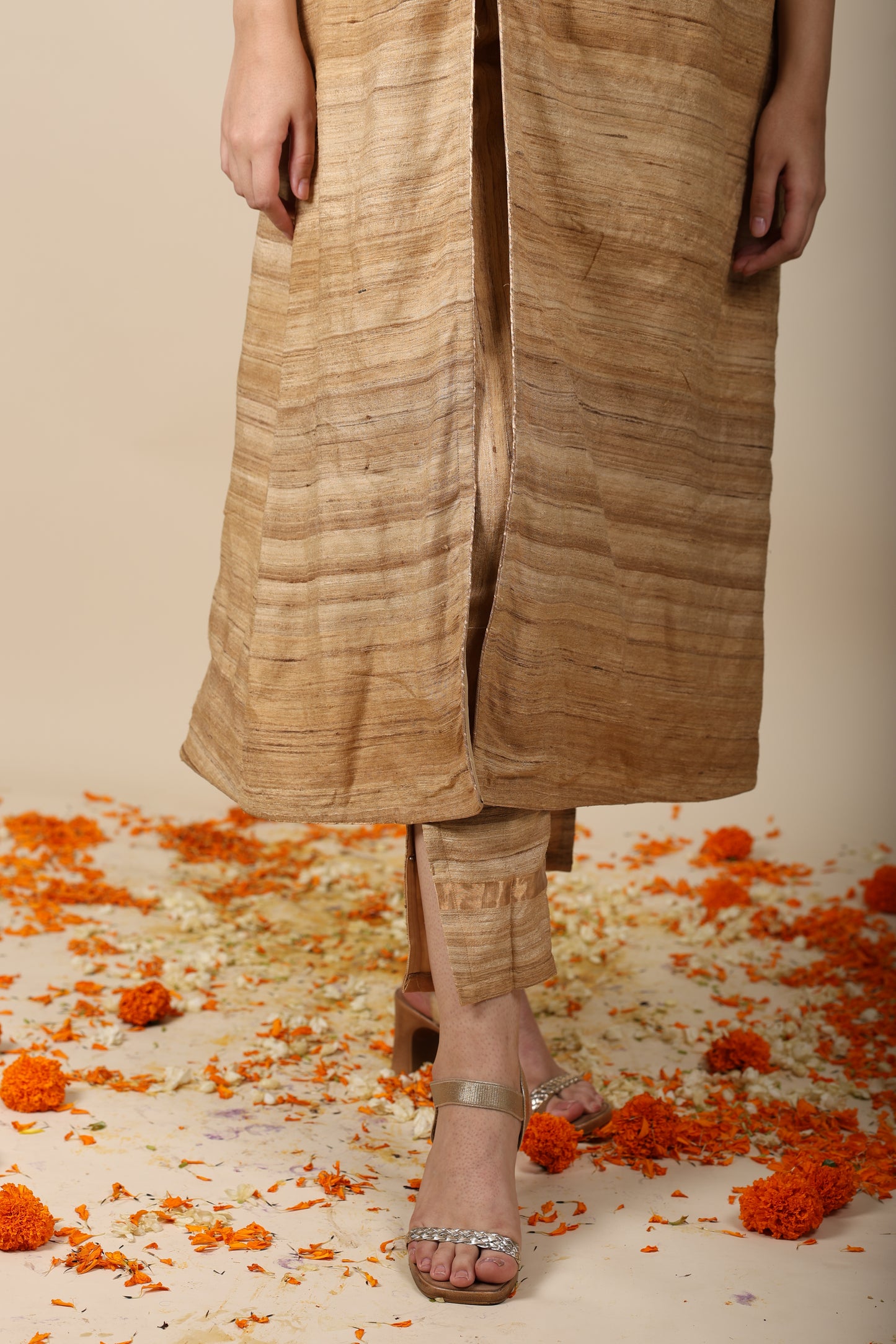 Muga Gheecha Silk Coord Set | Elegant Designer Ethnic Wear
