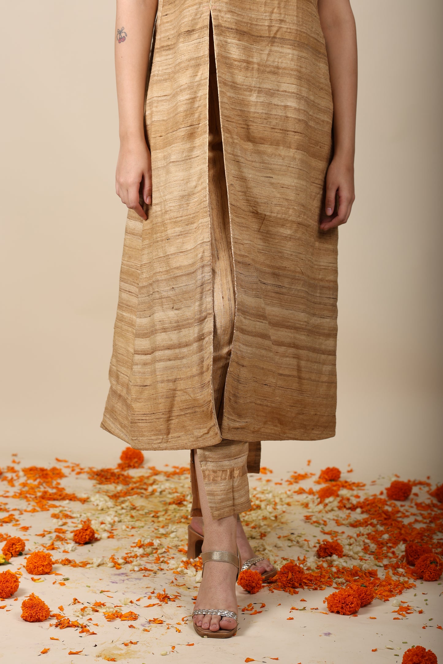Muga Gheecha Silk Coord Set | Elegant Designer Ethnic Wear