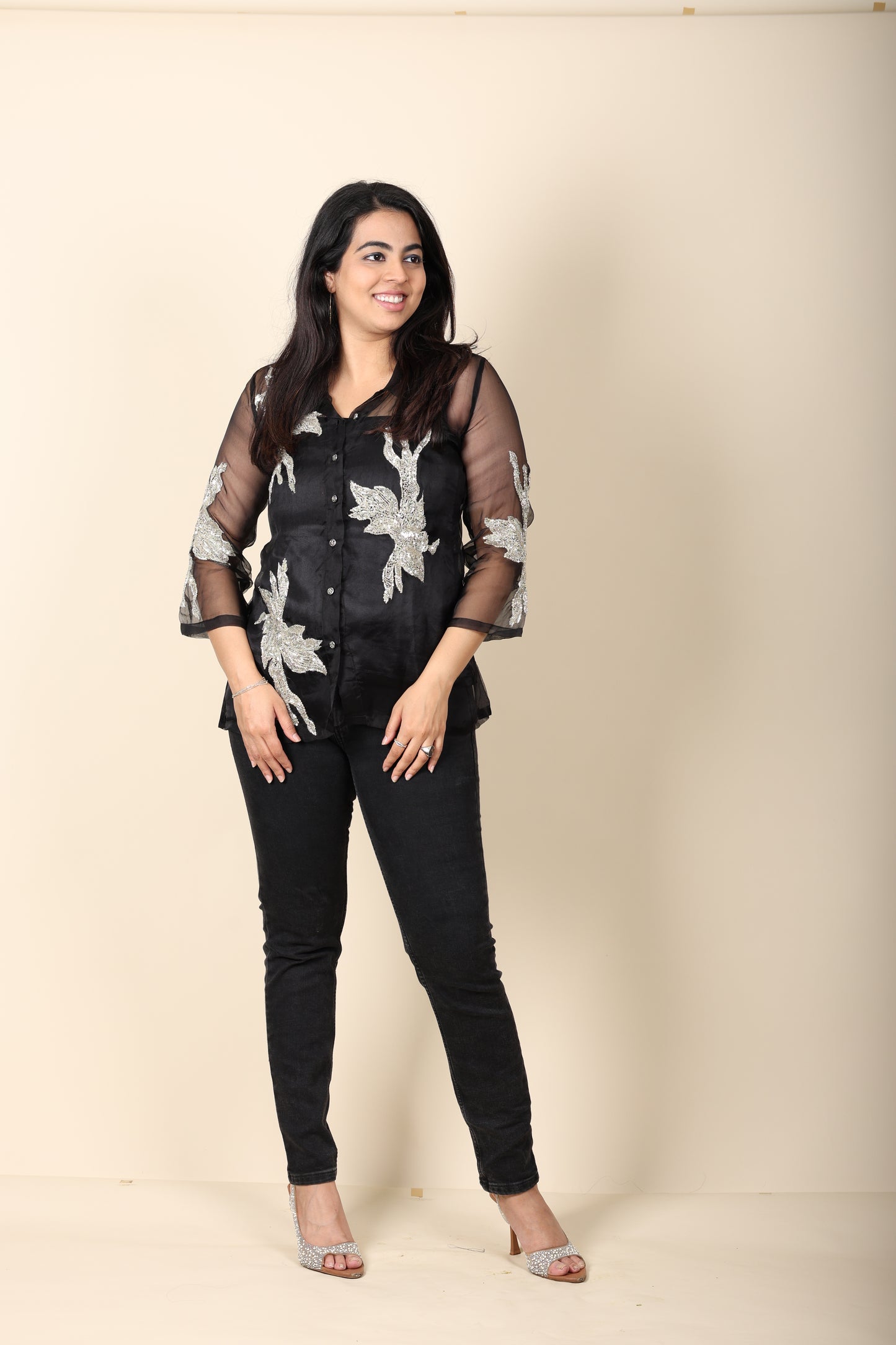 Black Zardosi Shirt