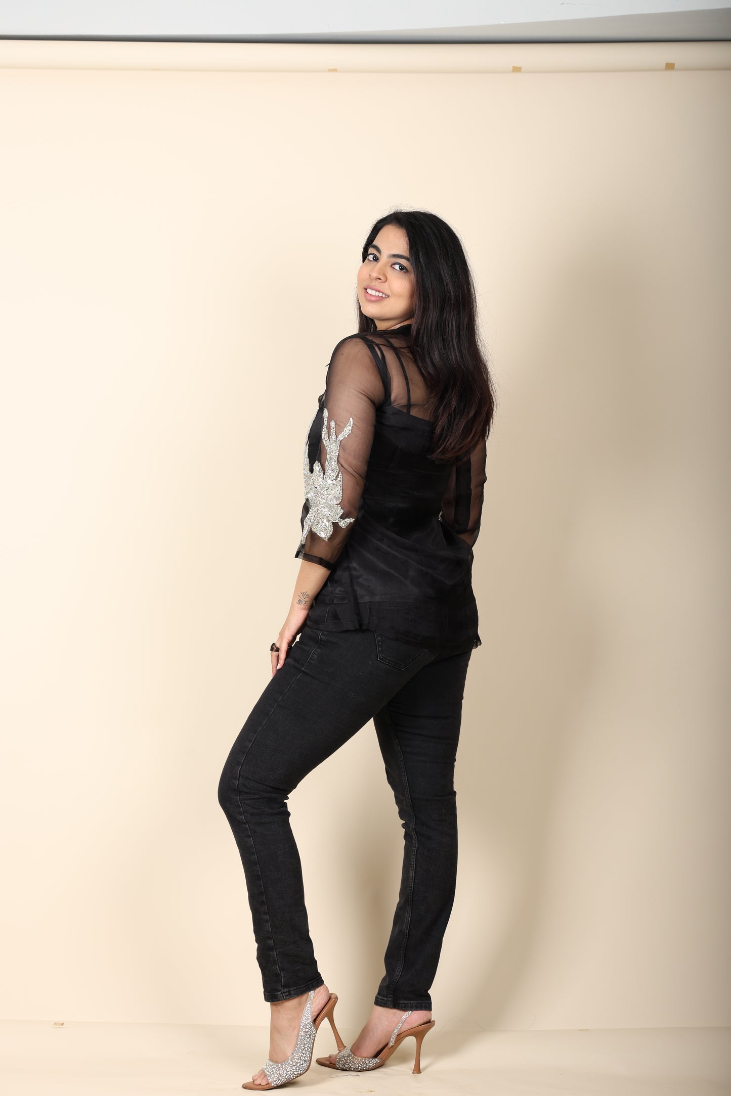 Black Zardosi Shirt