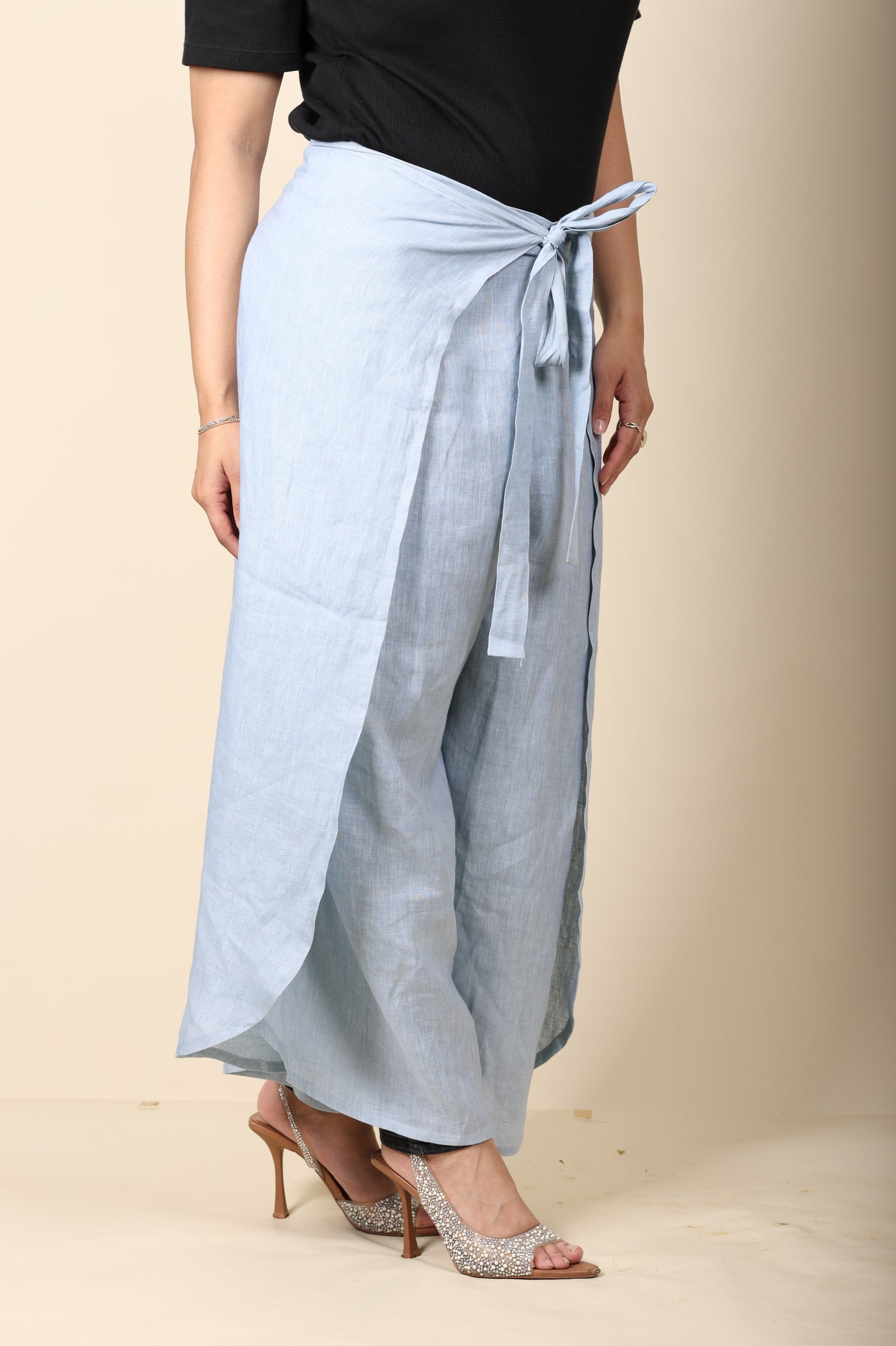 Wrap around linen pant
