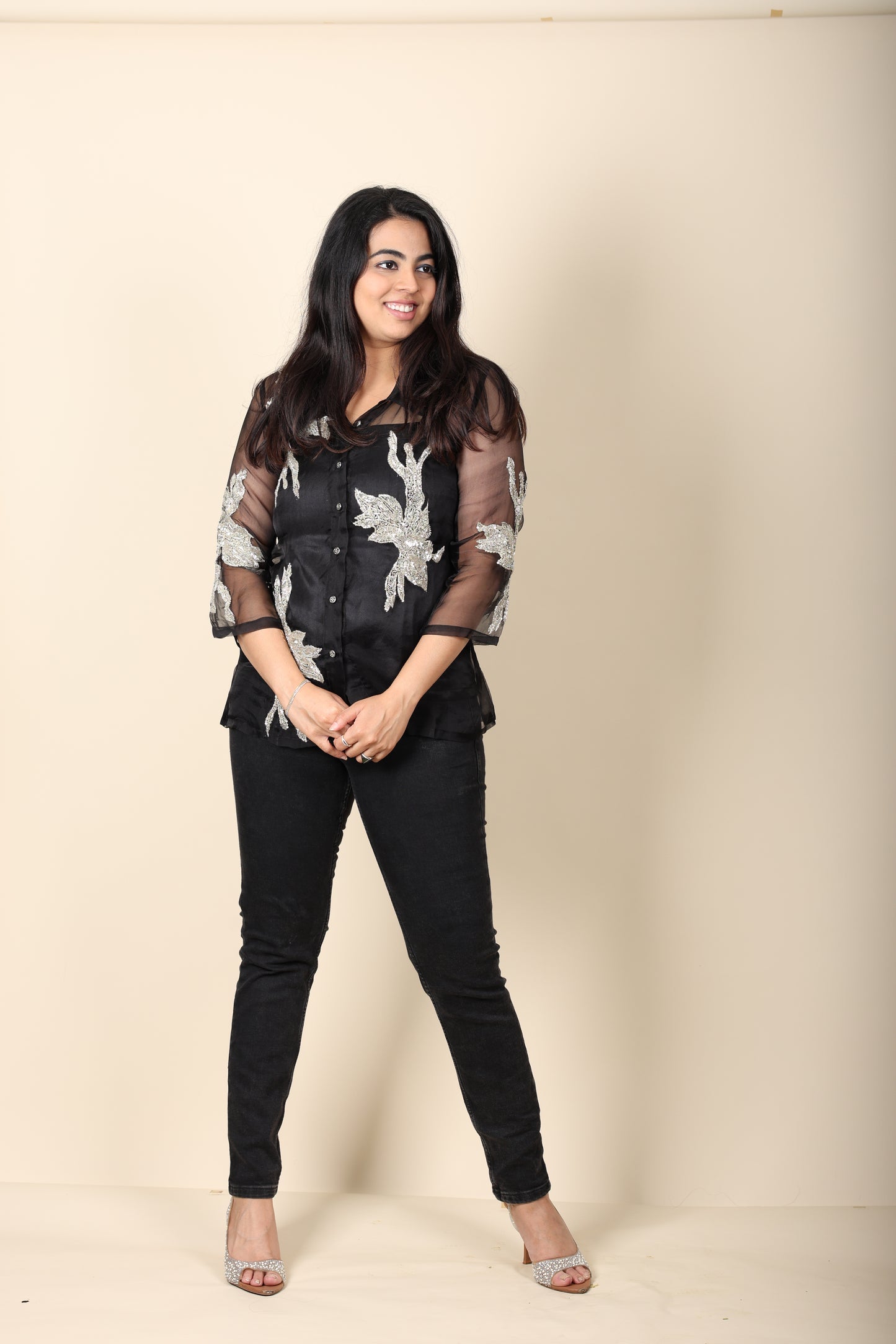 Black Zardosi Shirt