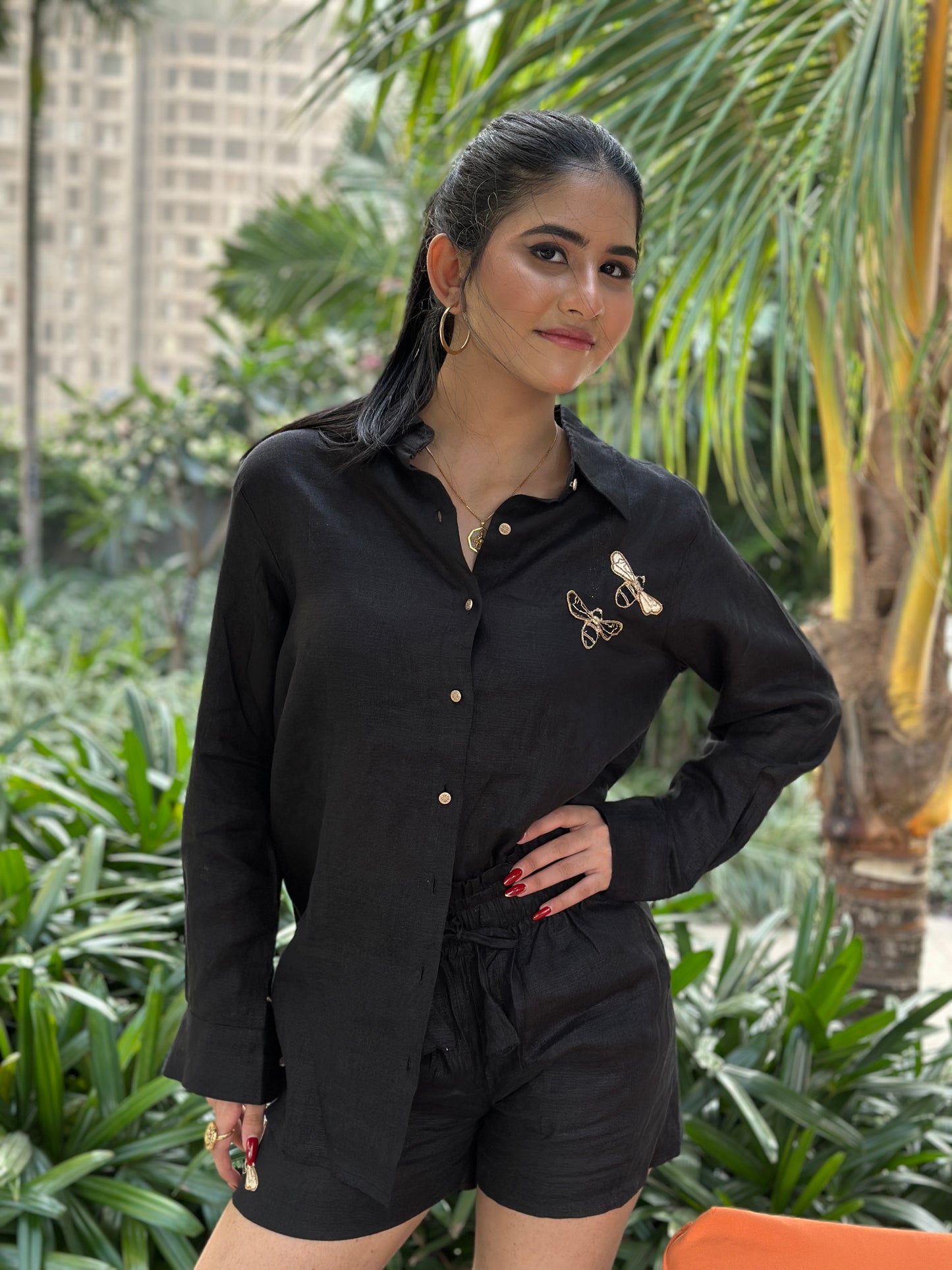 All Things Black 100% Linen Co-ord Set for Summer