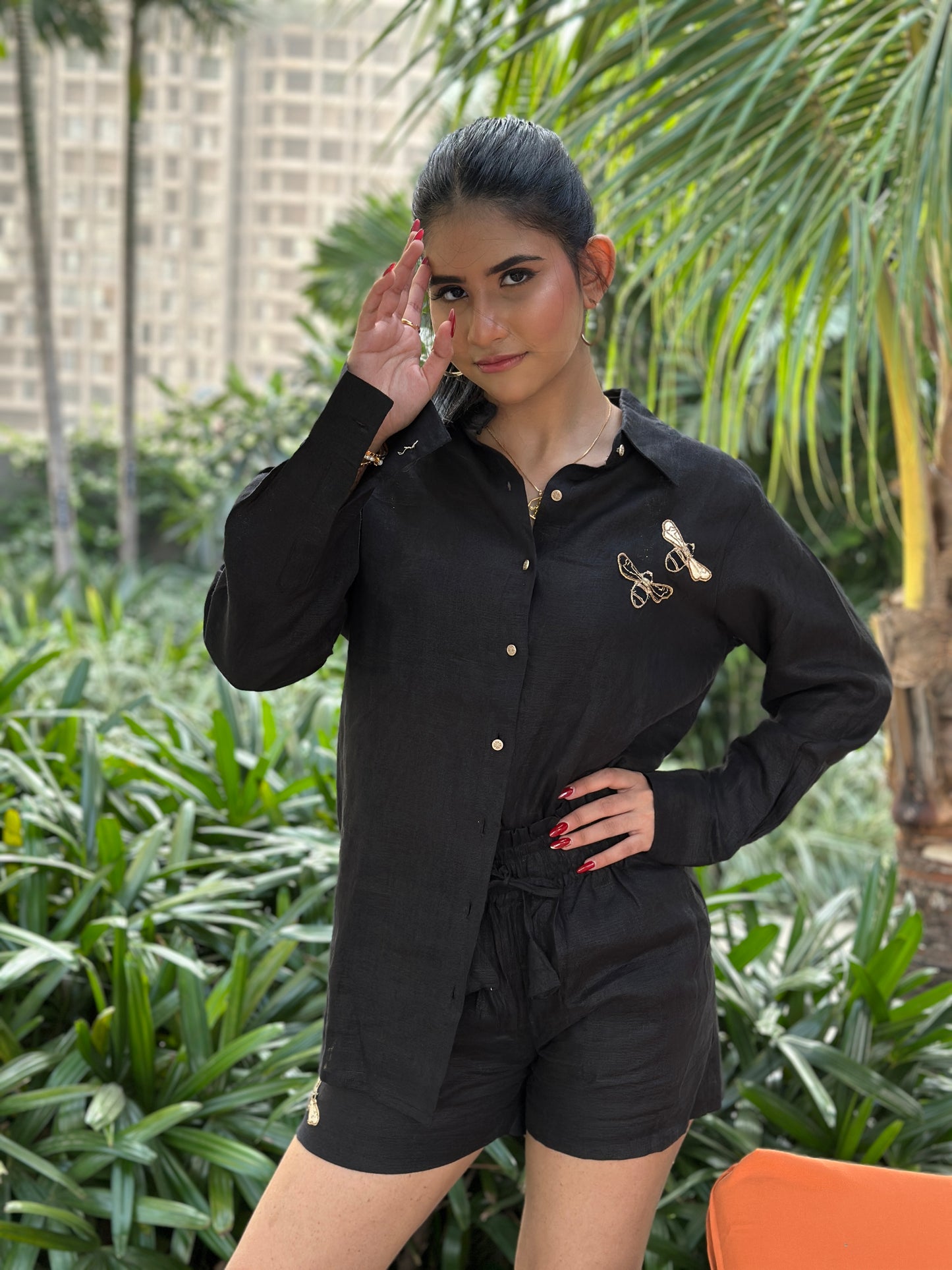 All Things Black 100% Linen Co-ord Set for Summer