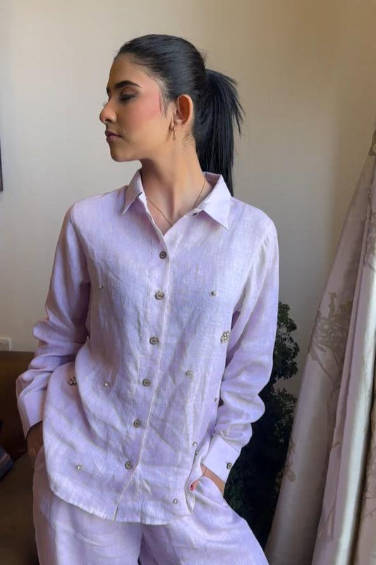 Light Purple Linen Co-ord Set