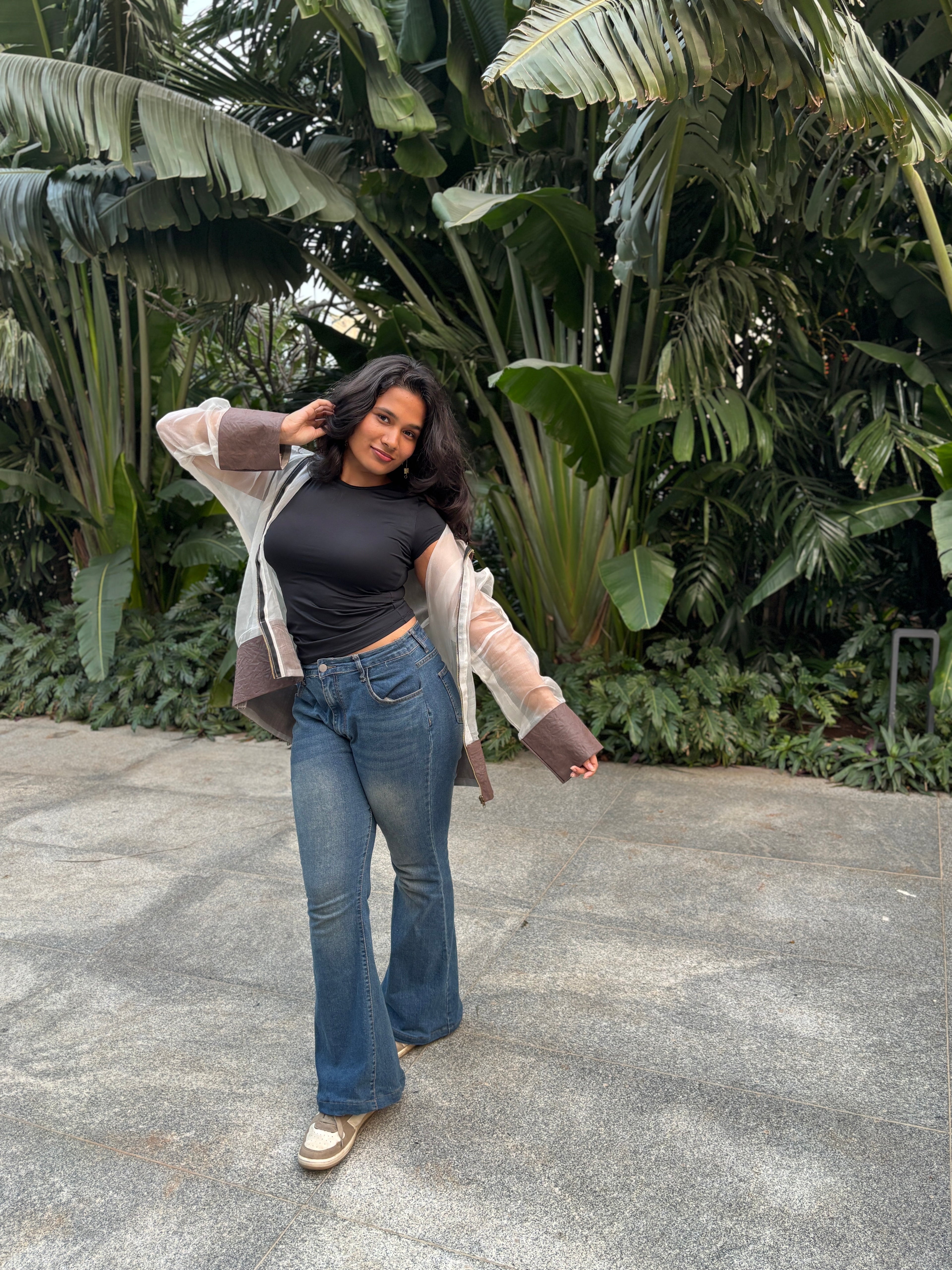 Organza Overlay Bomber