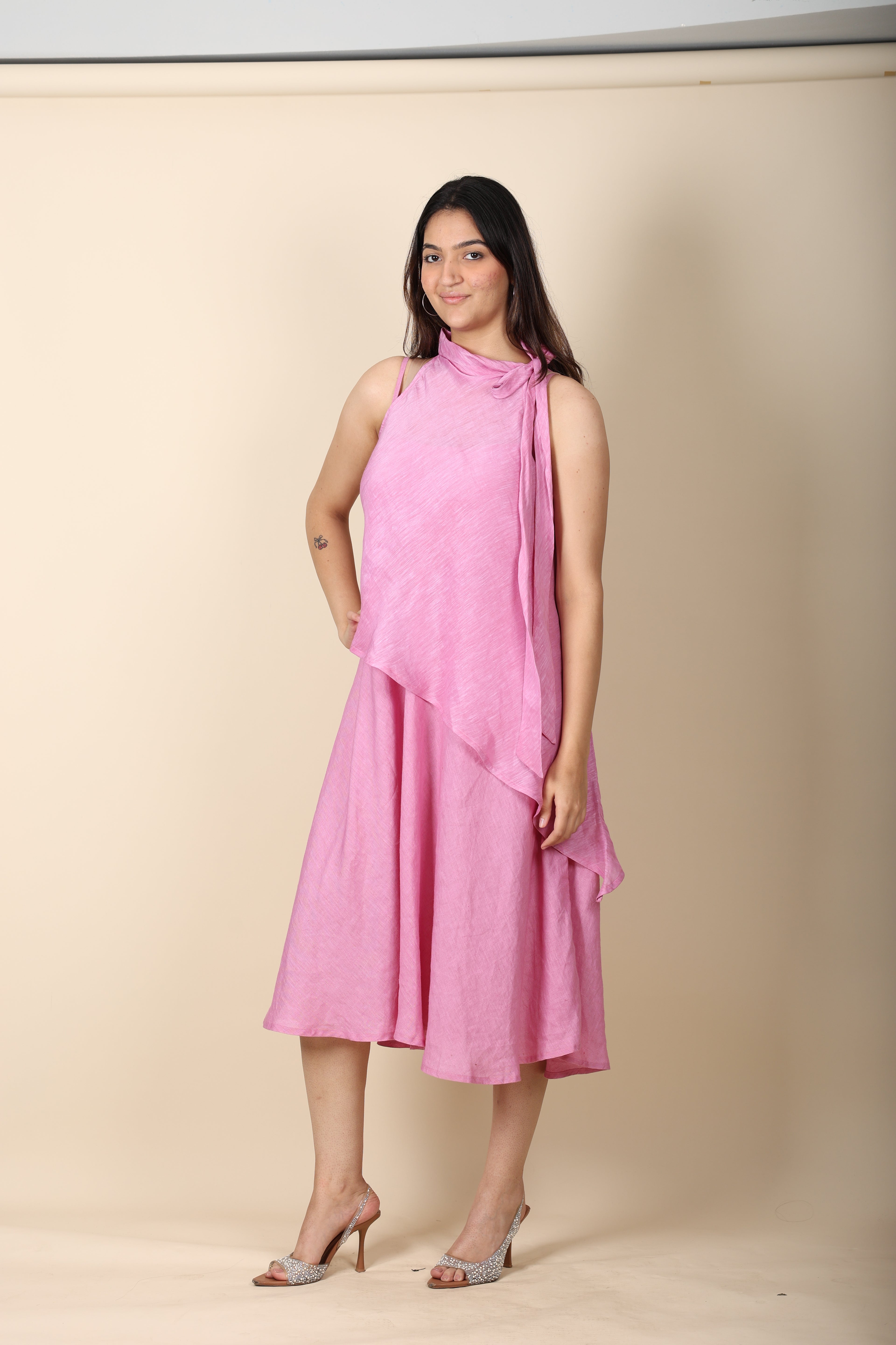 Pink Linen Dress