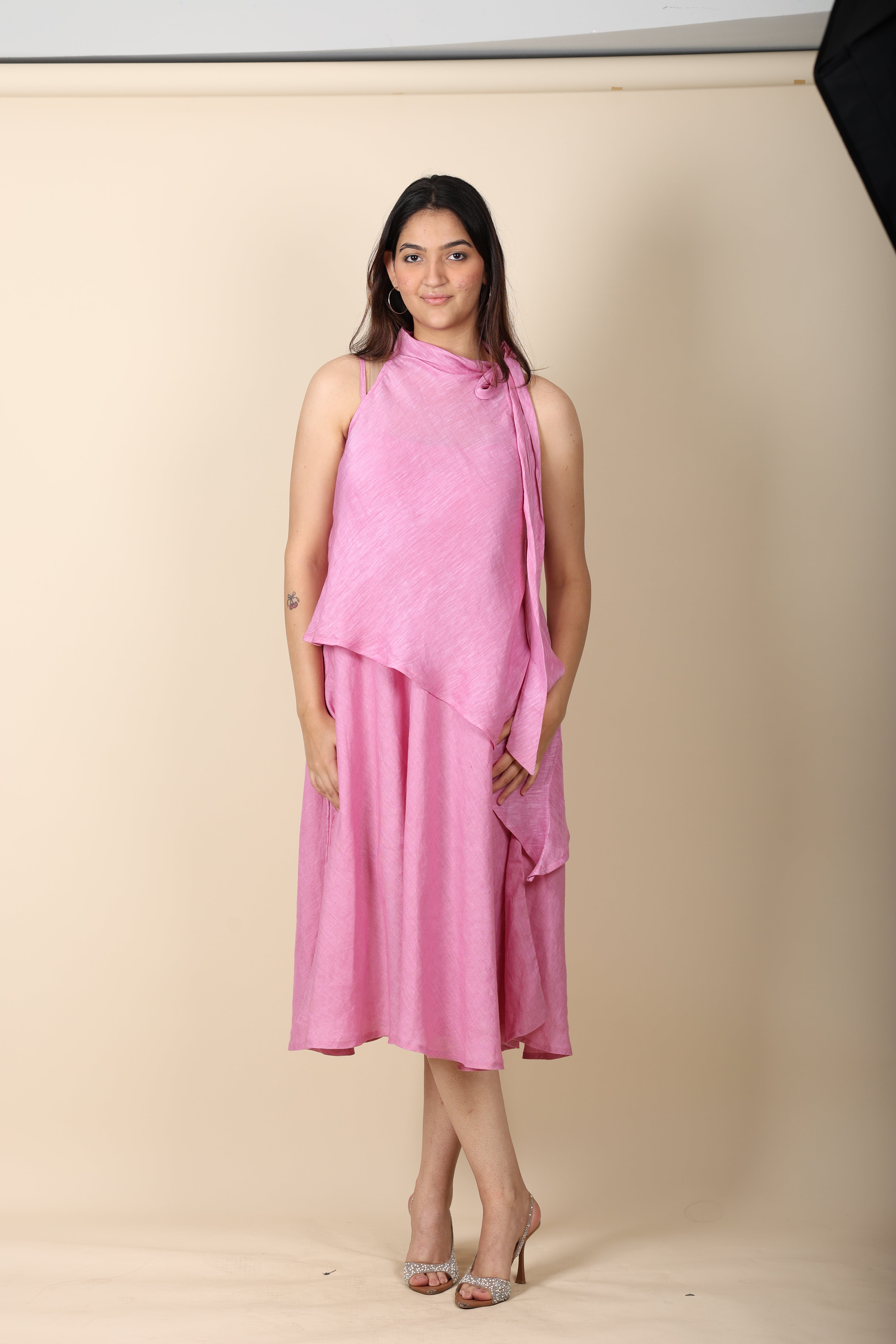 Pink Linen Dress