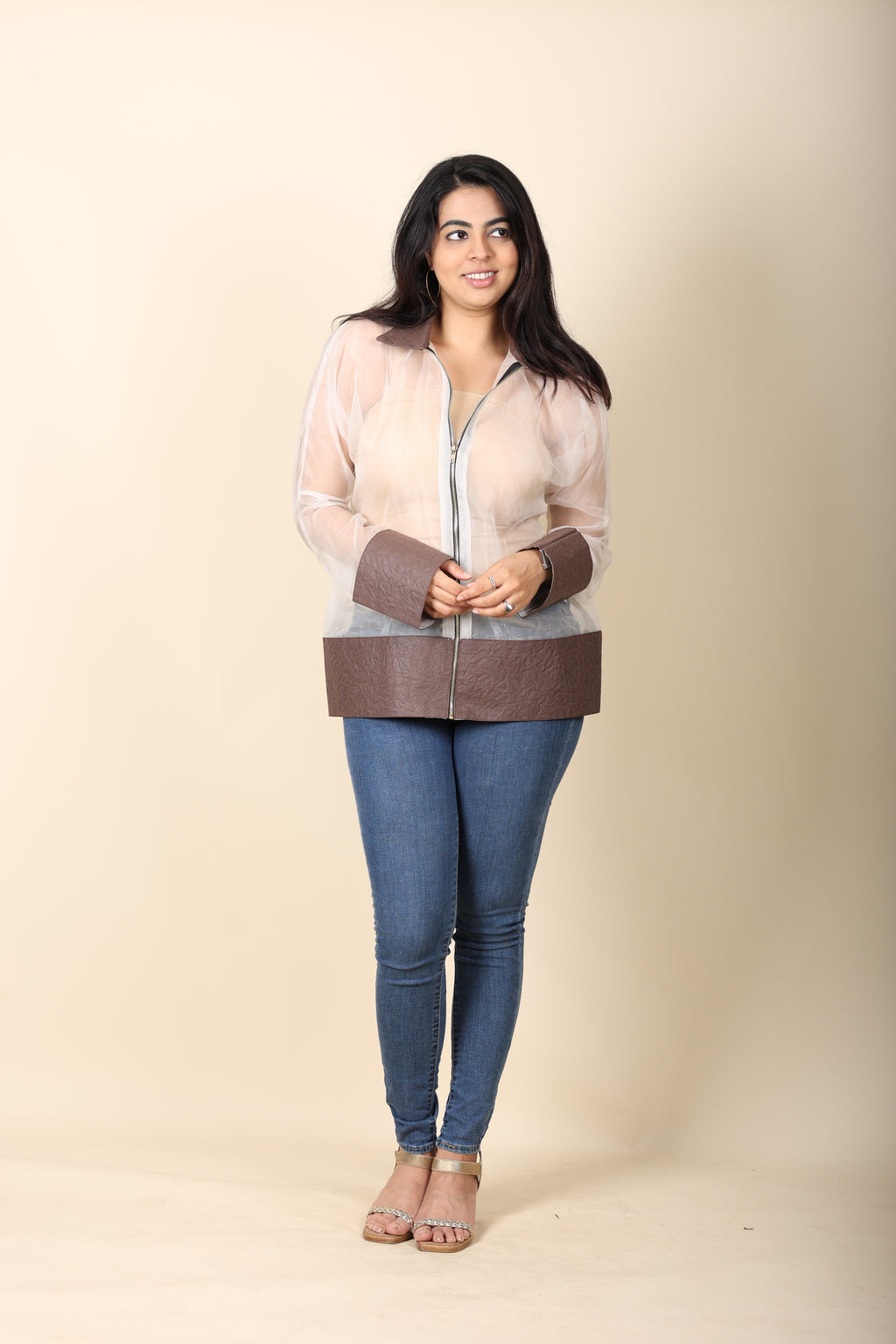Organza Overlay Bomber