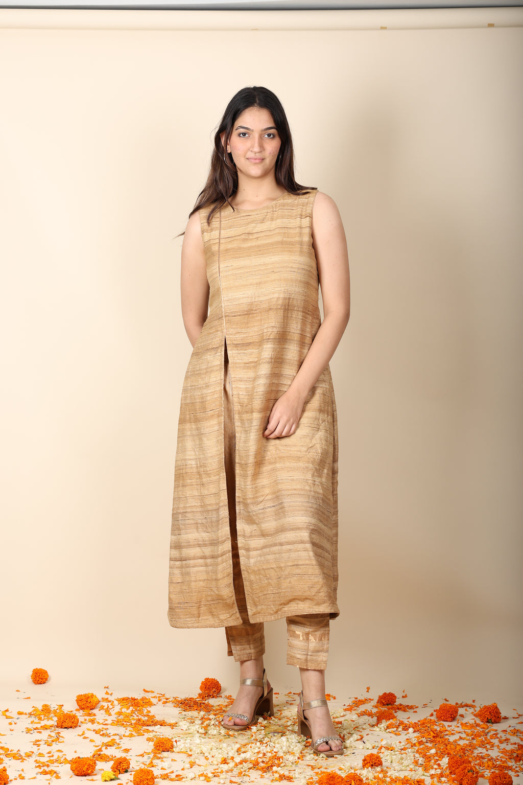 Muga Gheecha Silk Coord Set | Elegant Designer Ethnic Wear