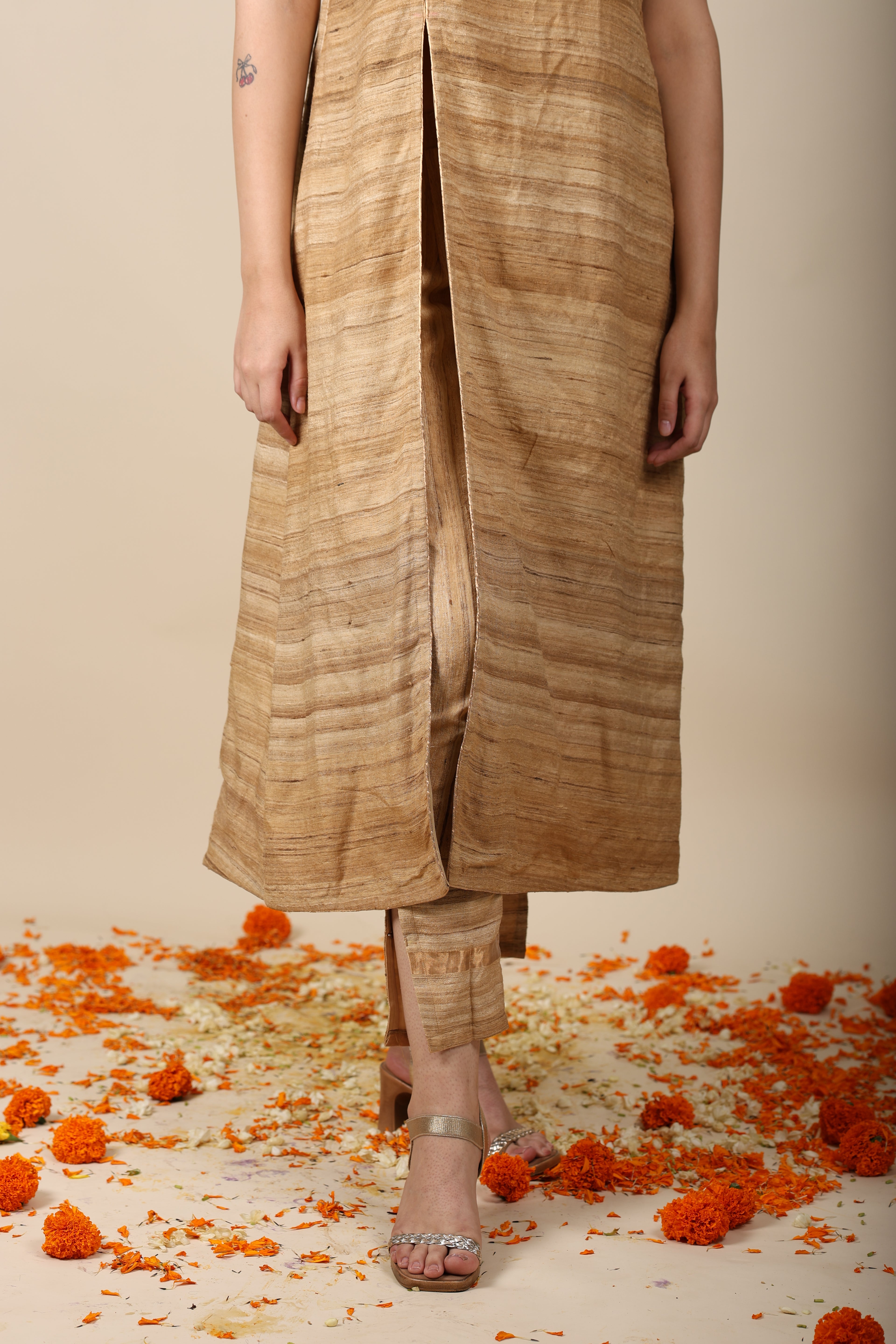 Muga Gheecha Silk Coord Set | Elegant Designer Ethnic Wear