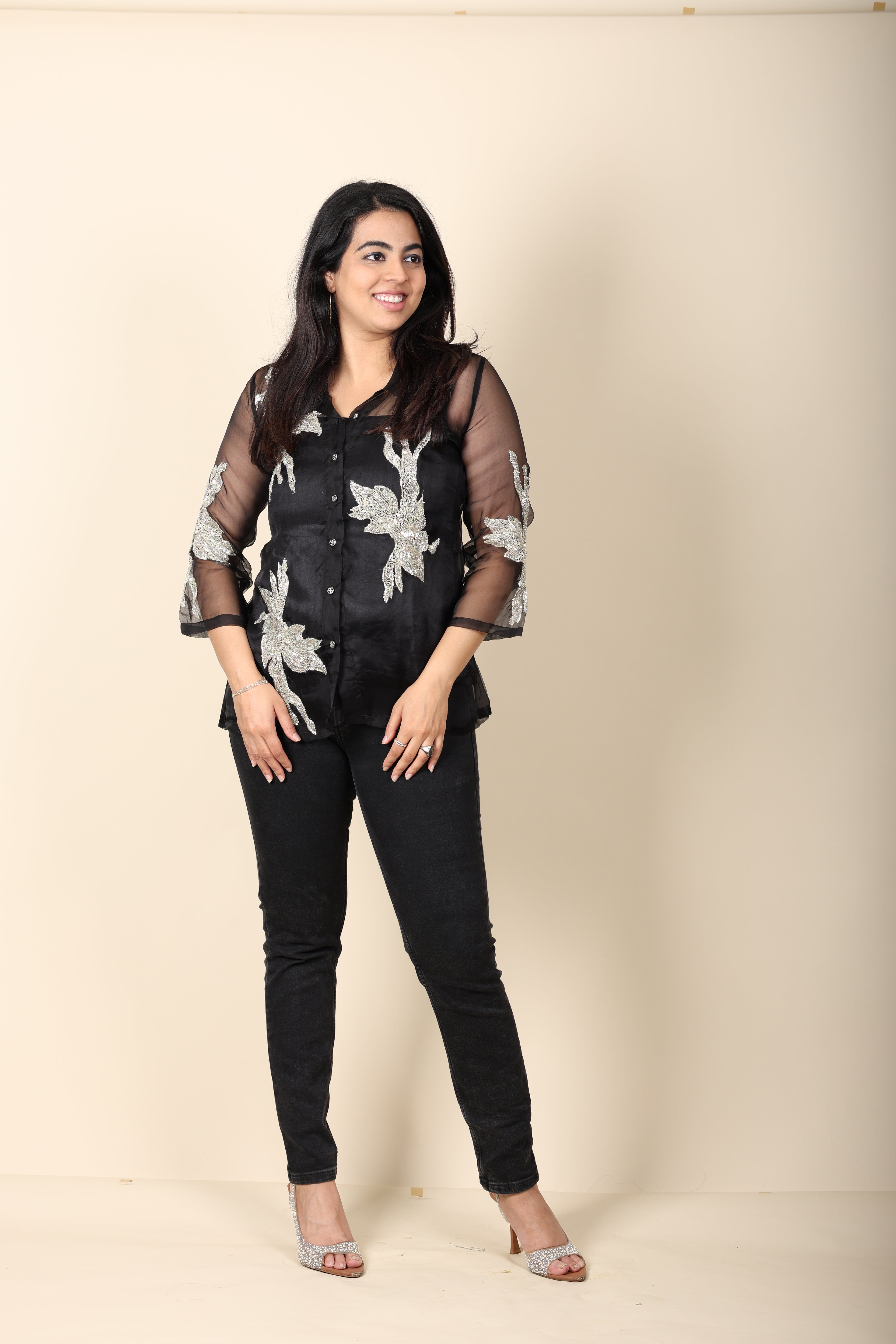 Black Zardosi Shirt