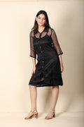 Black organza dress-jacket