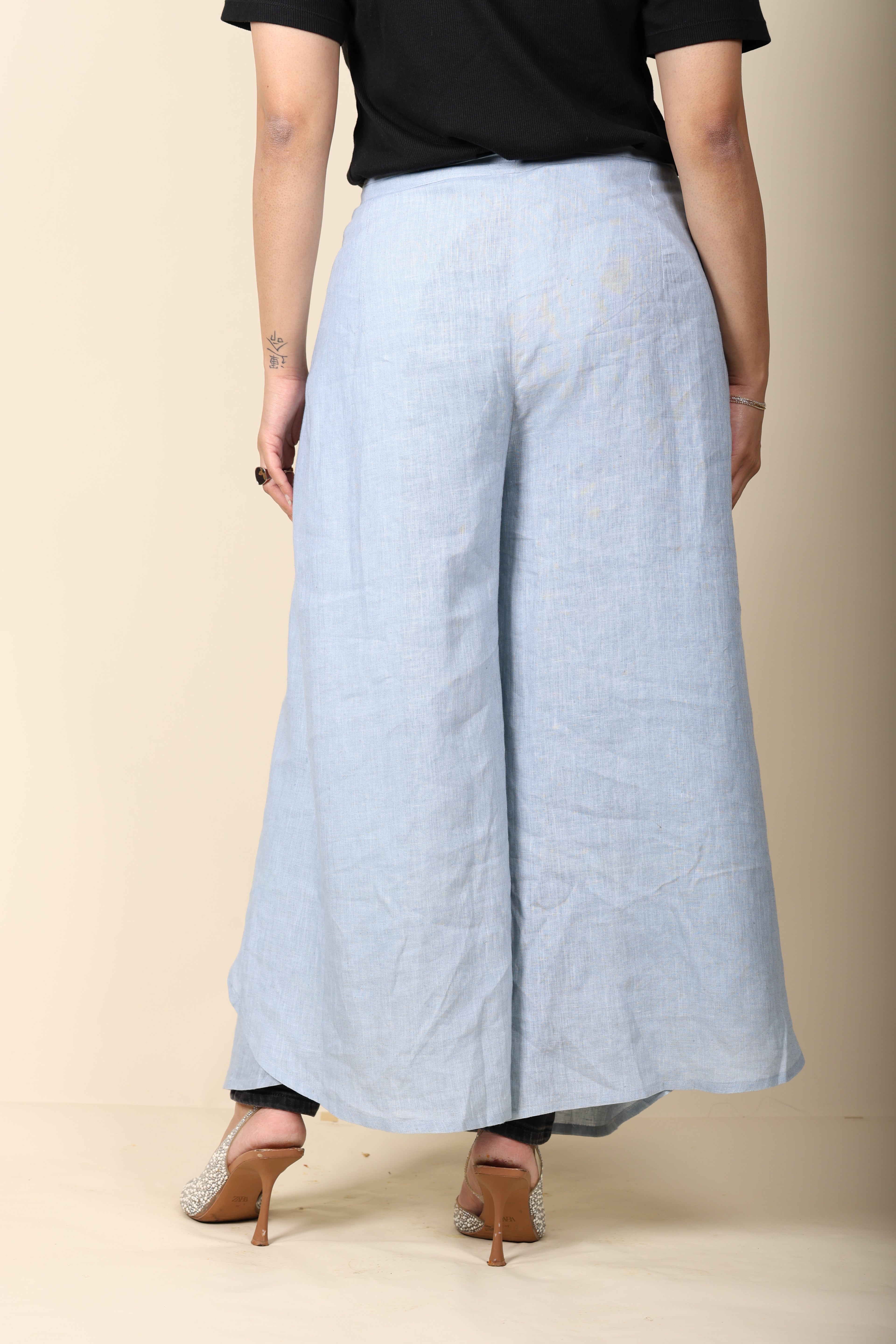 Wrap around linen pant