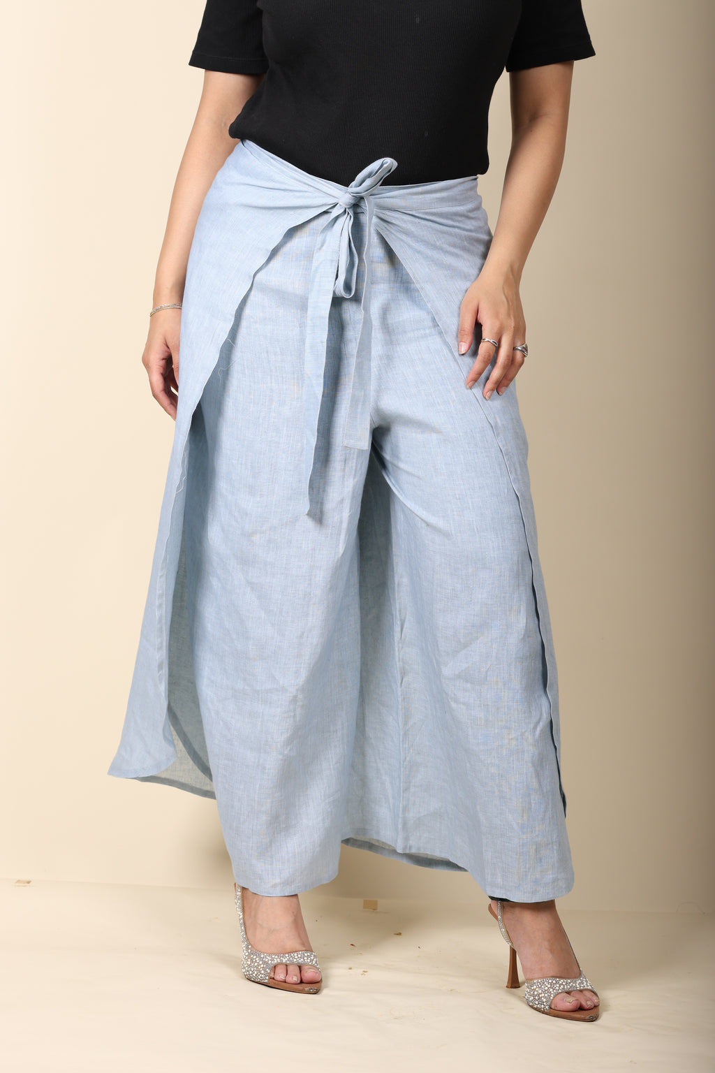 Wrap around linen pant