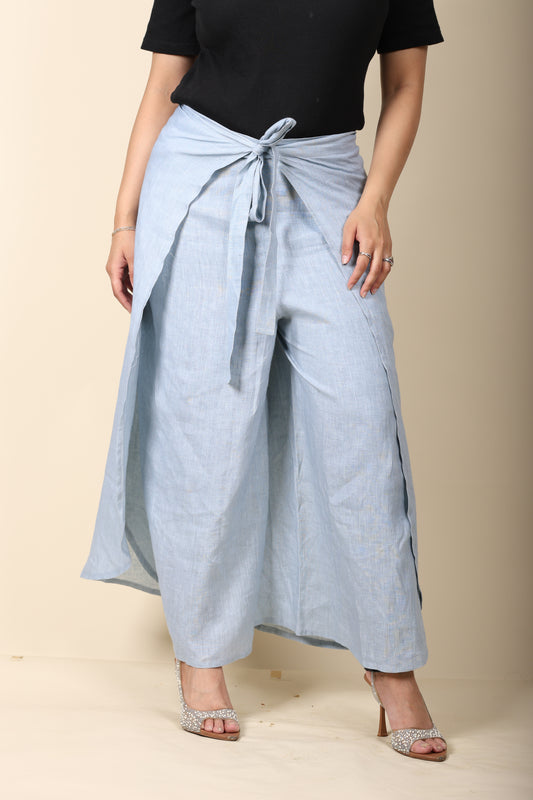 Wrap around linen pant