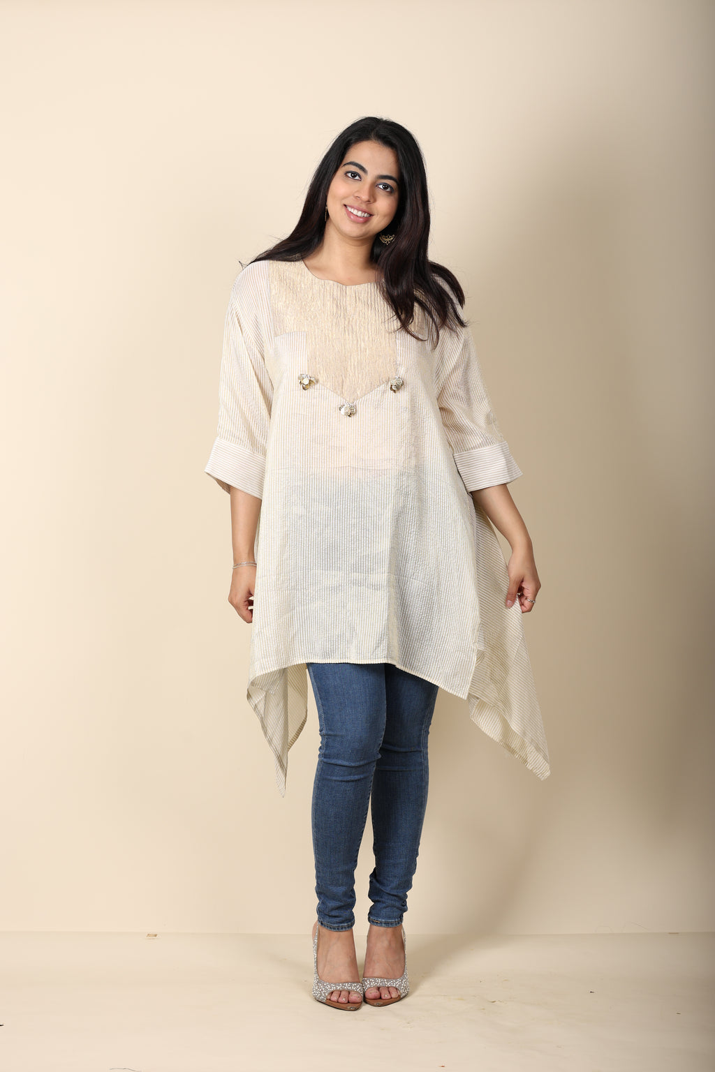 Stripes Tissue Kurti