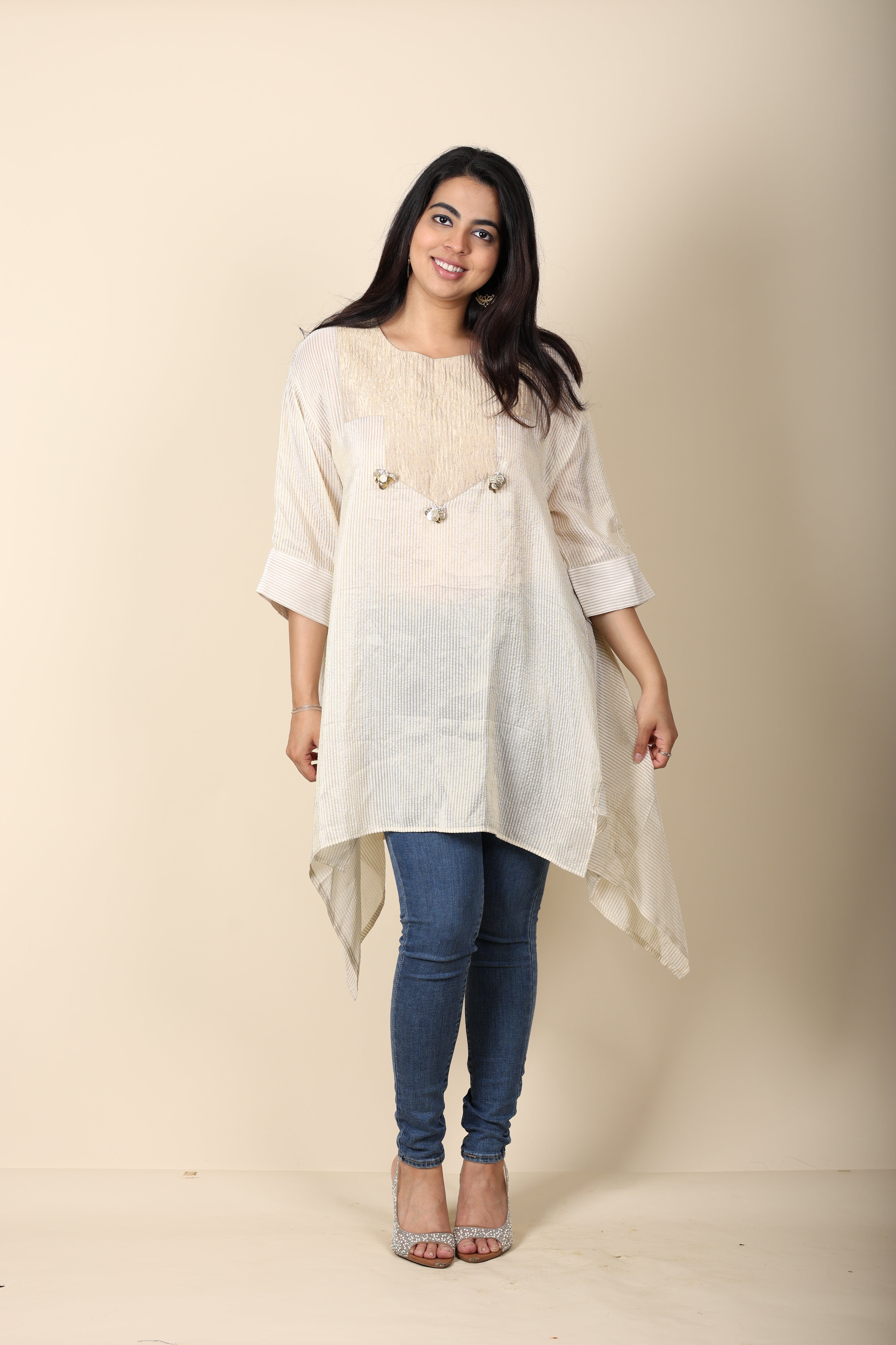Stripes Tissue Kurti