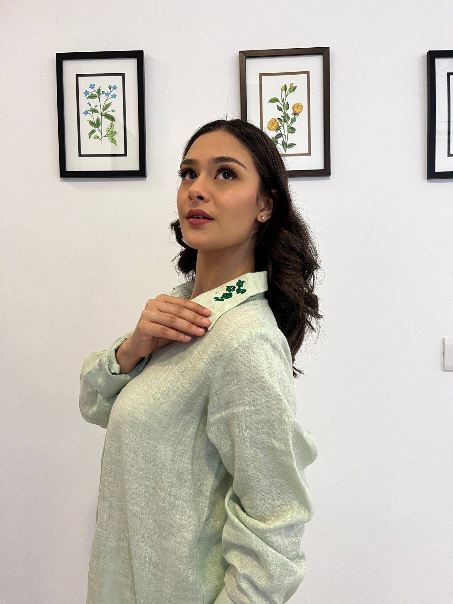Green Linen Co-ord Set