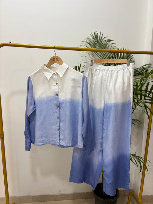 Blue Ombre Linen Co-ord Set