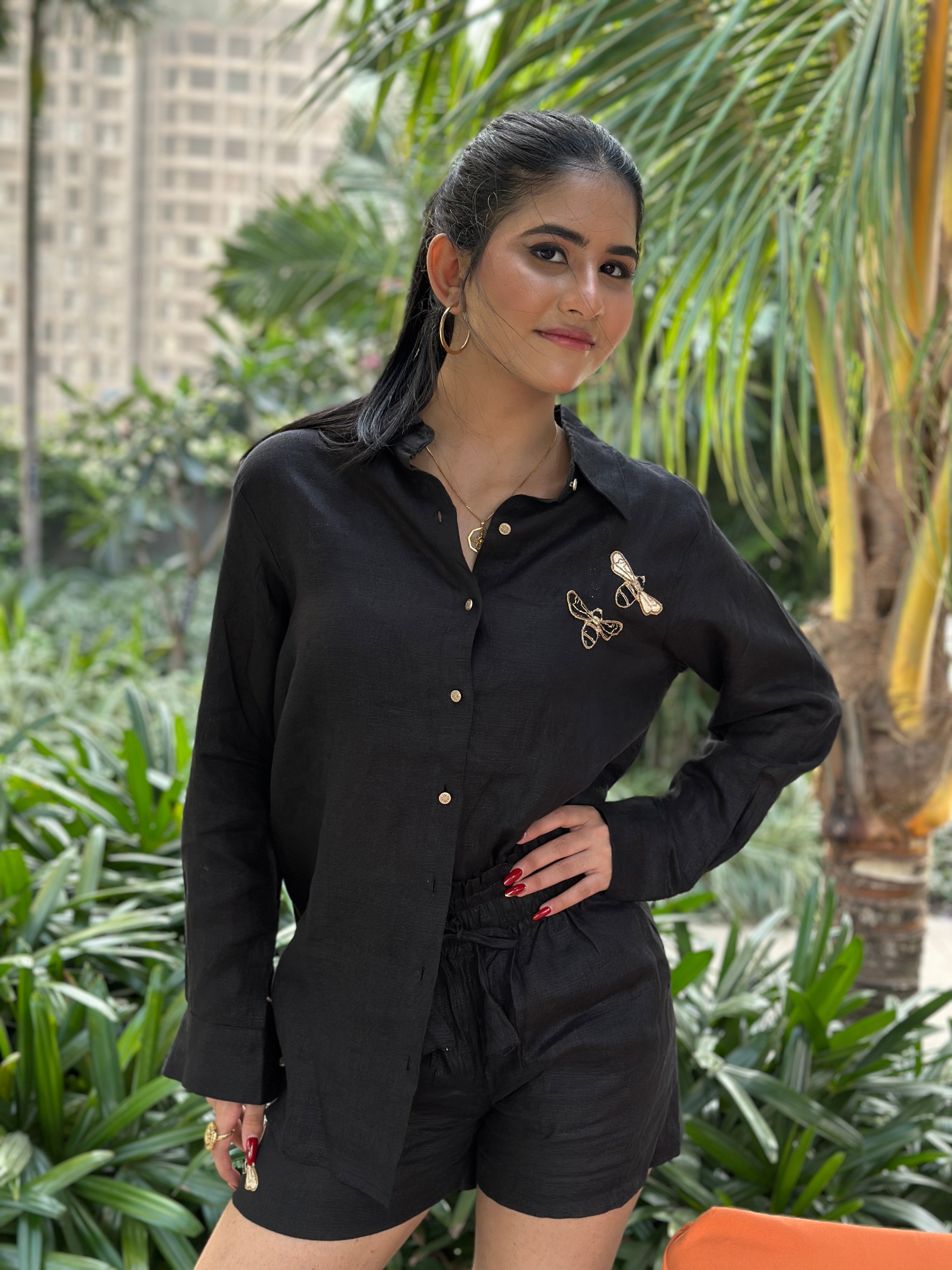 All Things Black 100% Linen Co-ord Set for Summer