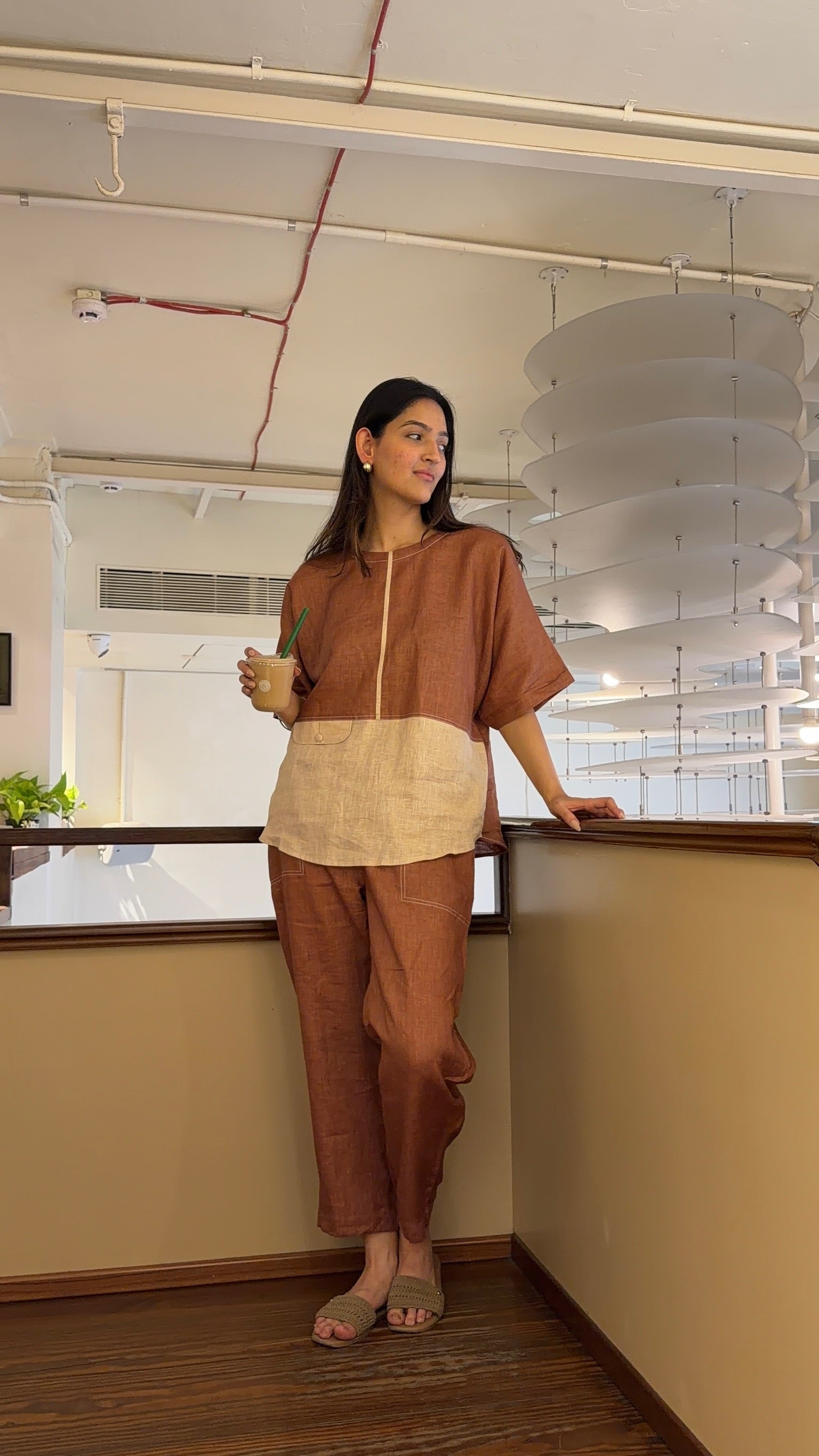 Rust Linen Coord Set