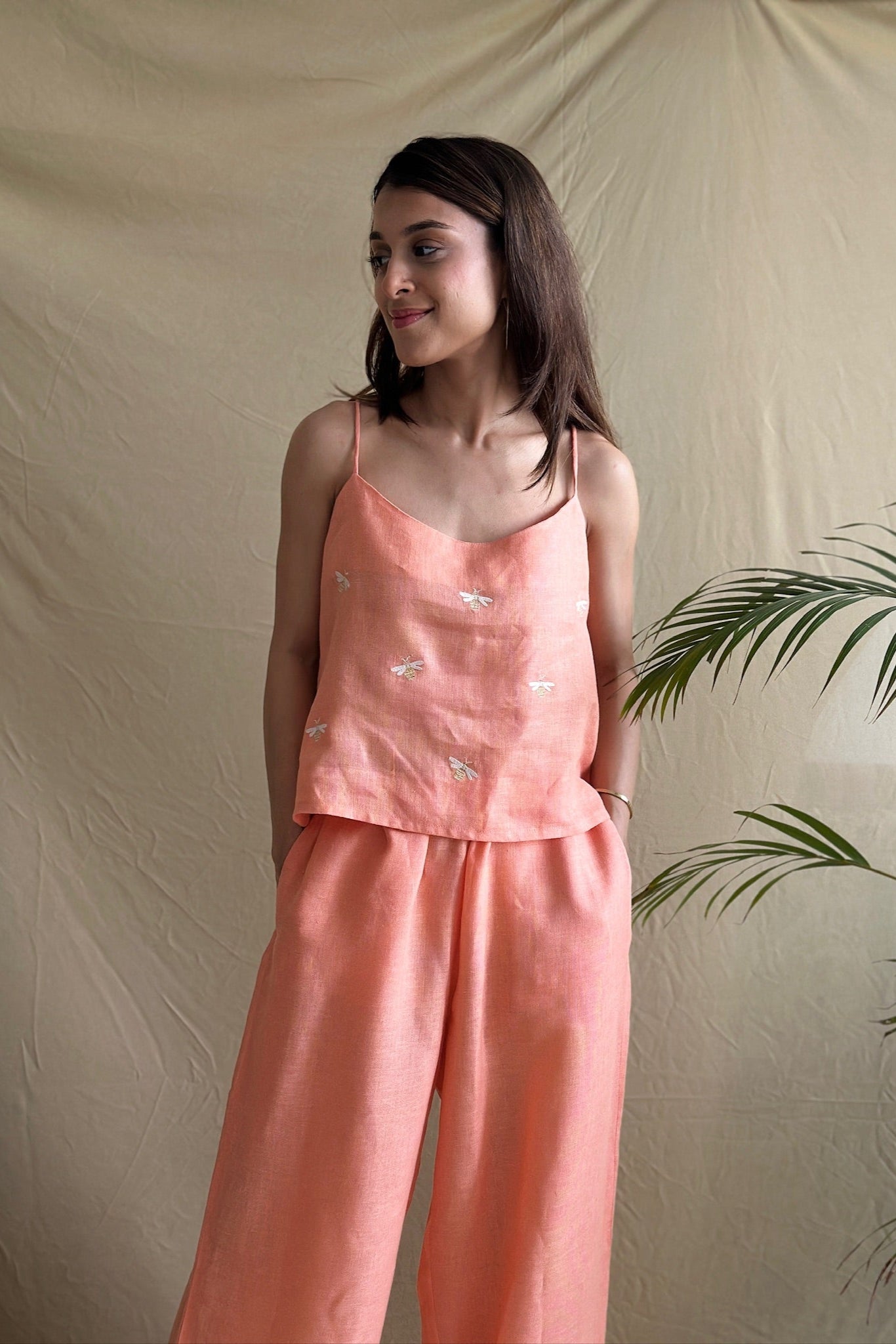 Orange Linen Co-ord Set