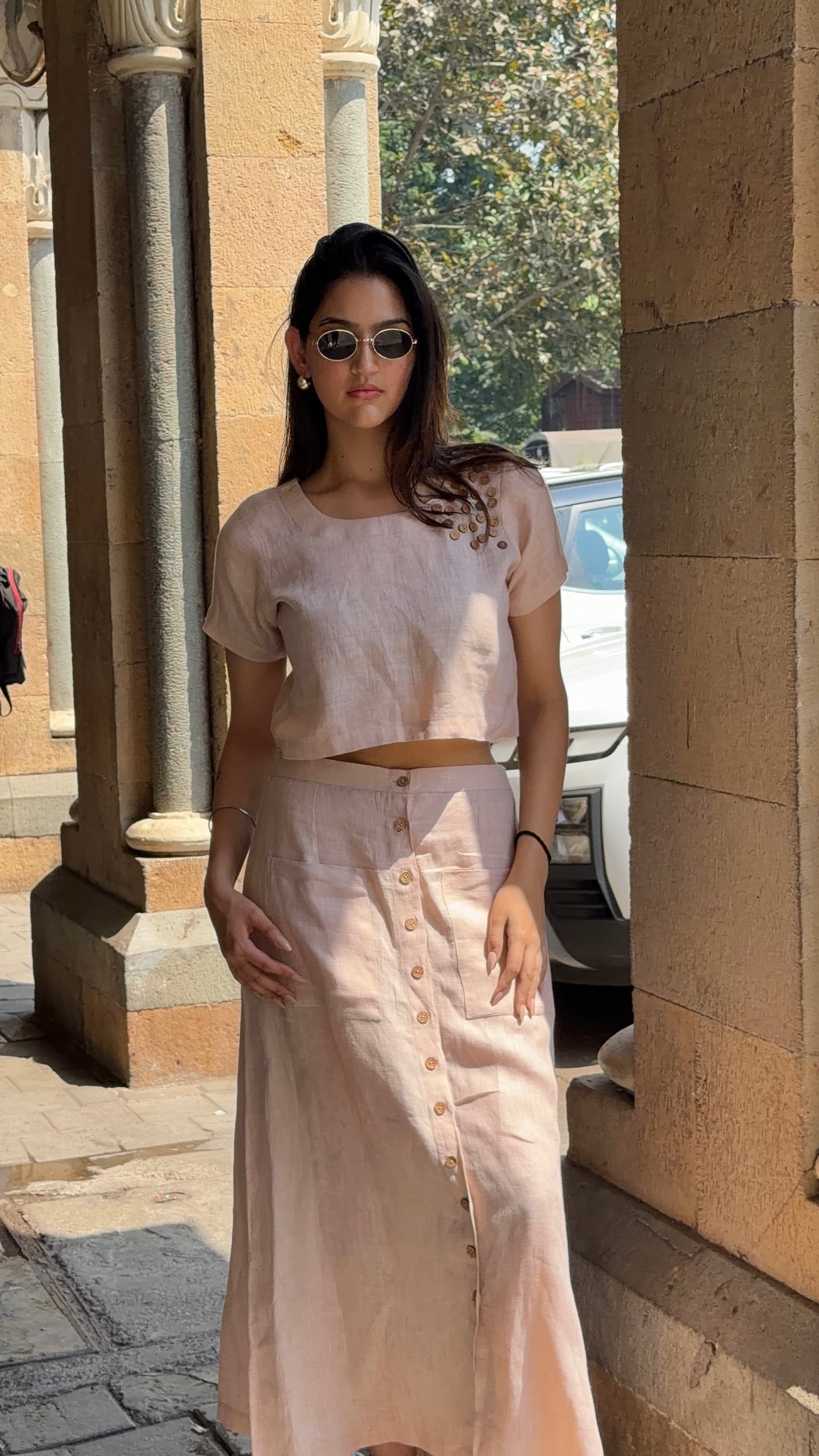 Dusky Rose Skirt Co-ord Set