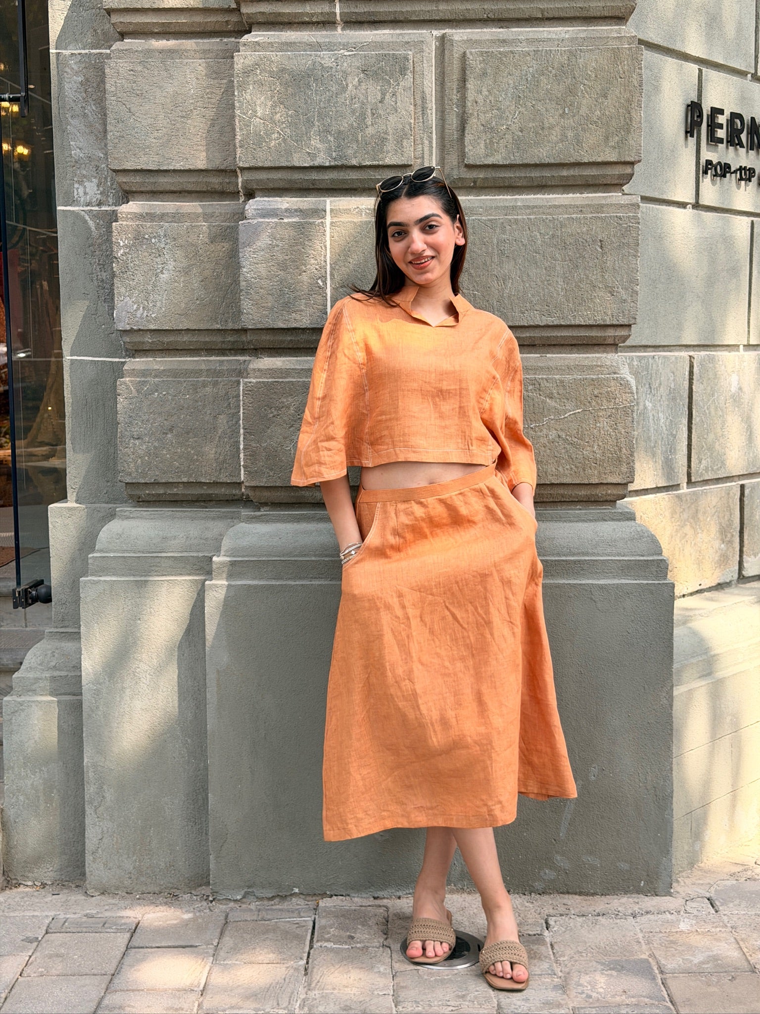 Sunkissed Linen Skirt Set