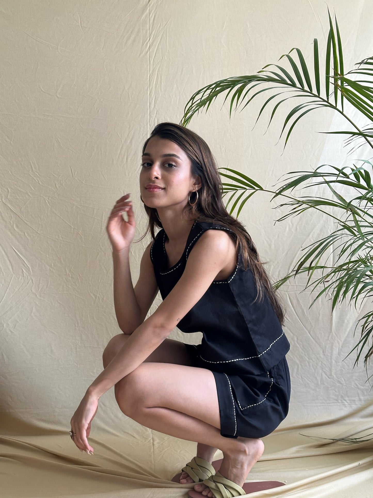 Black Cotton Co-ord Set