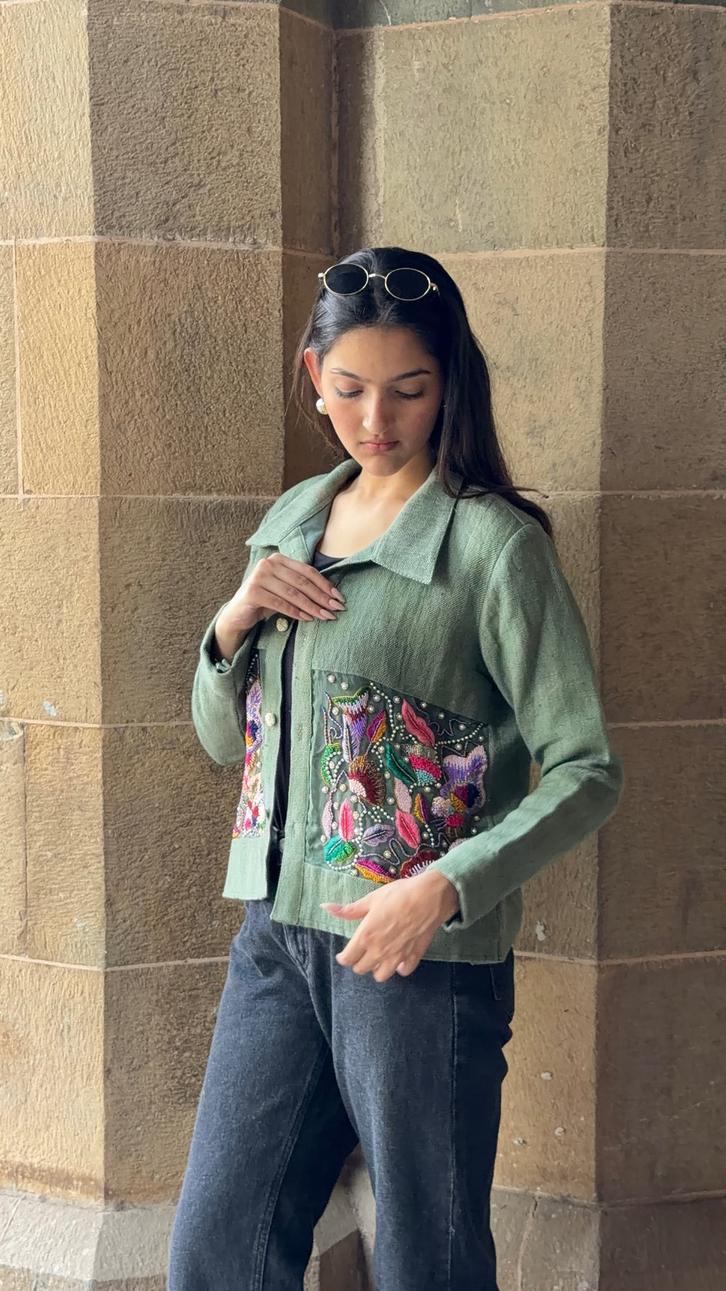 Aranya Beadwork Hemp Jacket