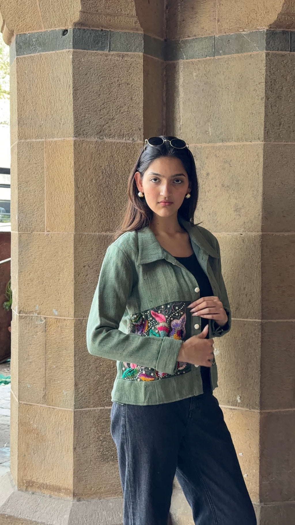 Aranya Beadwork Hemp Jacket