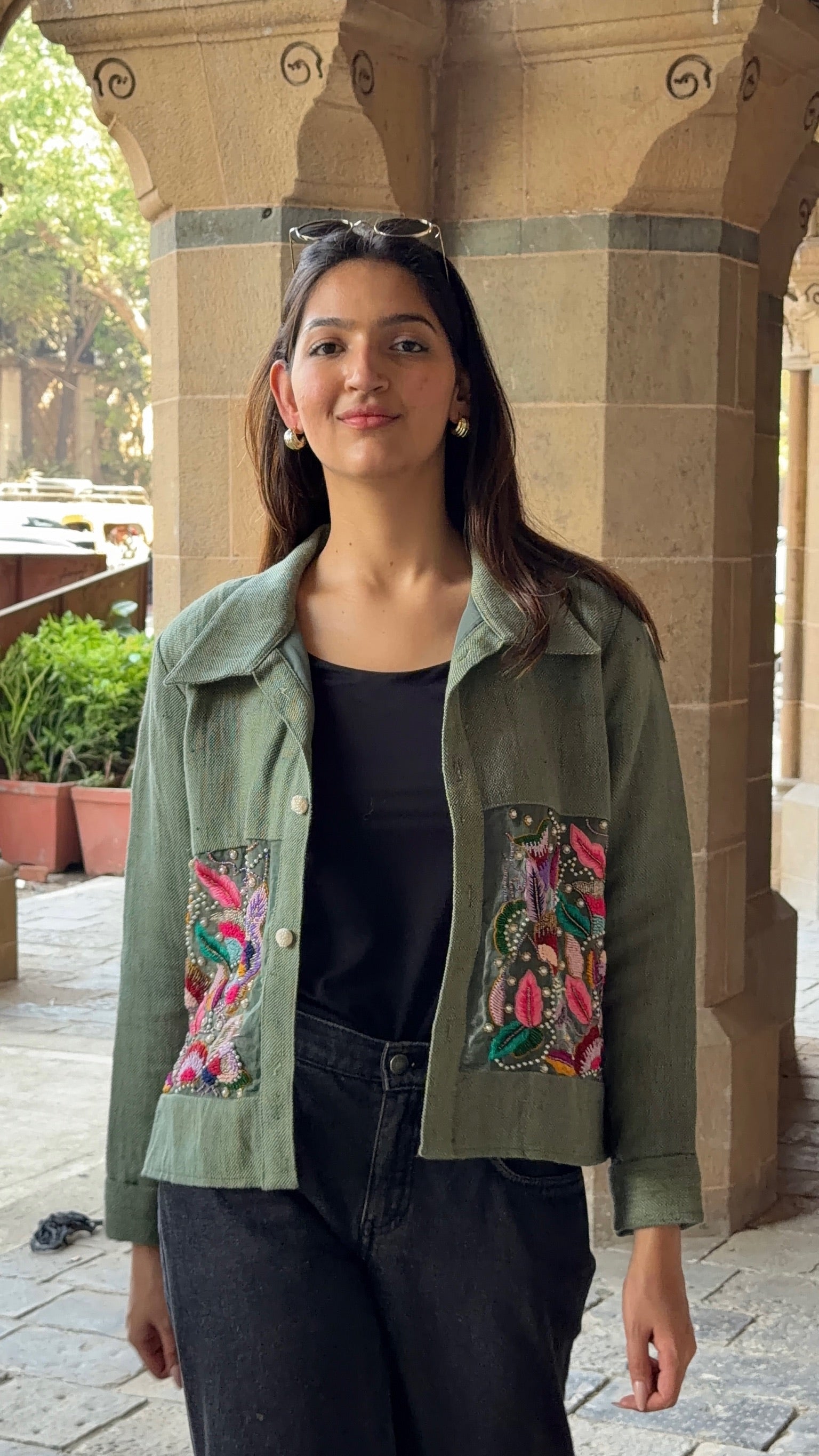 Aranya Beadwork Hemp Jacket