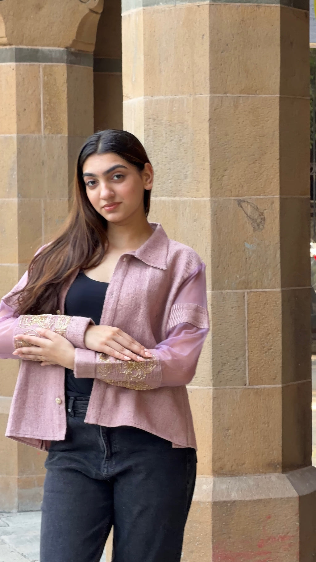 Mauve Gold Kardana Jacket