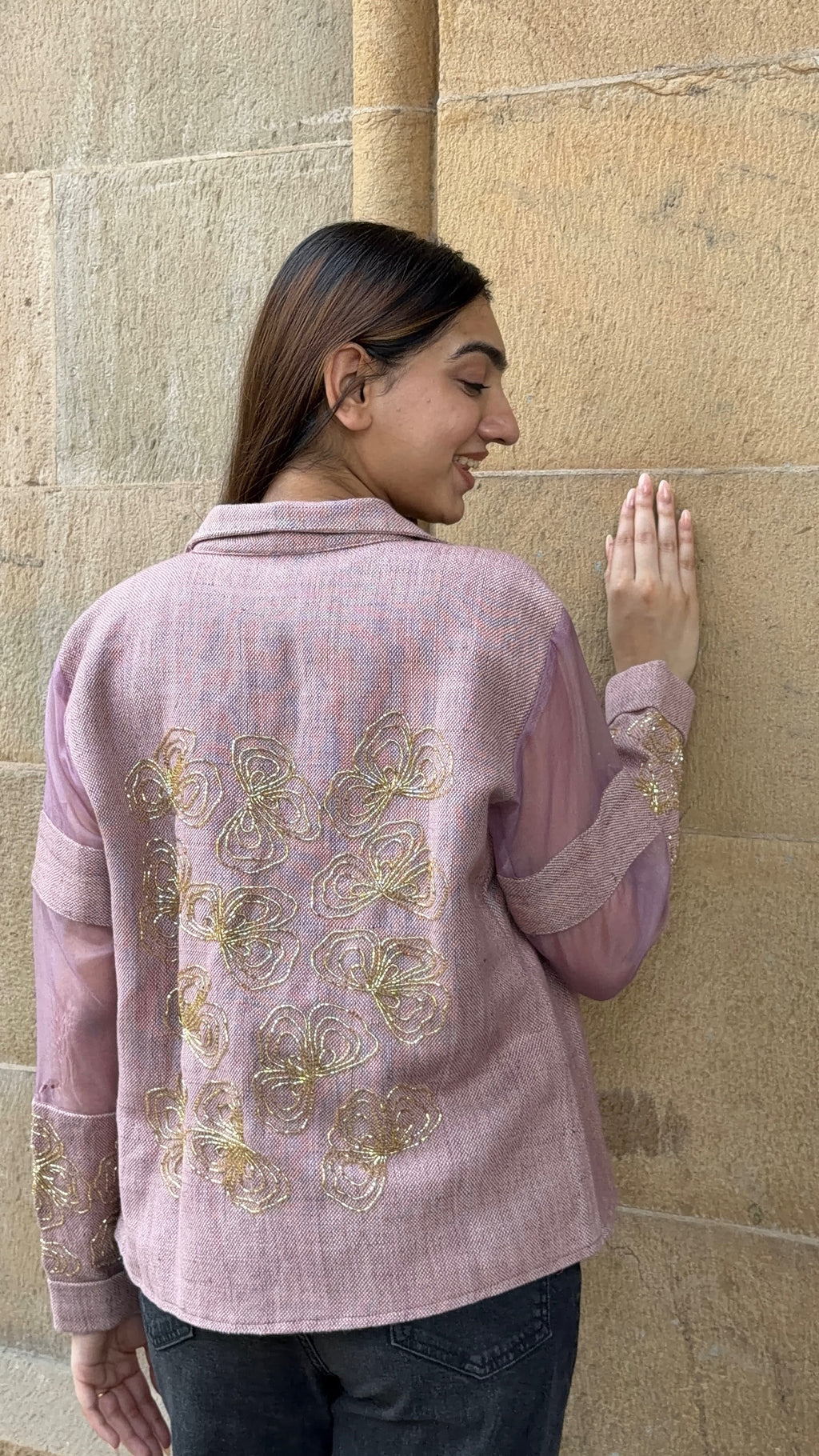 Mauve Gold Kardana Jacket