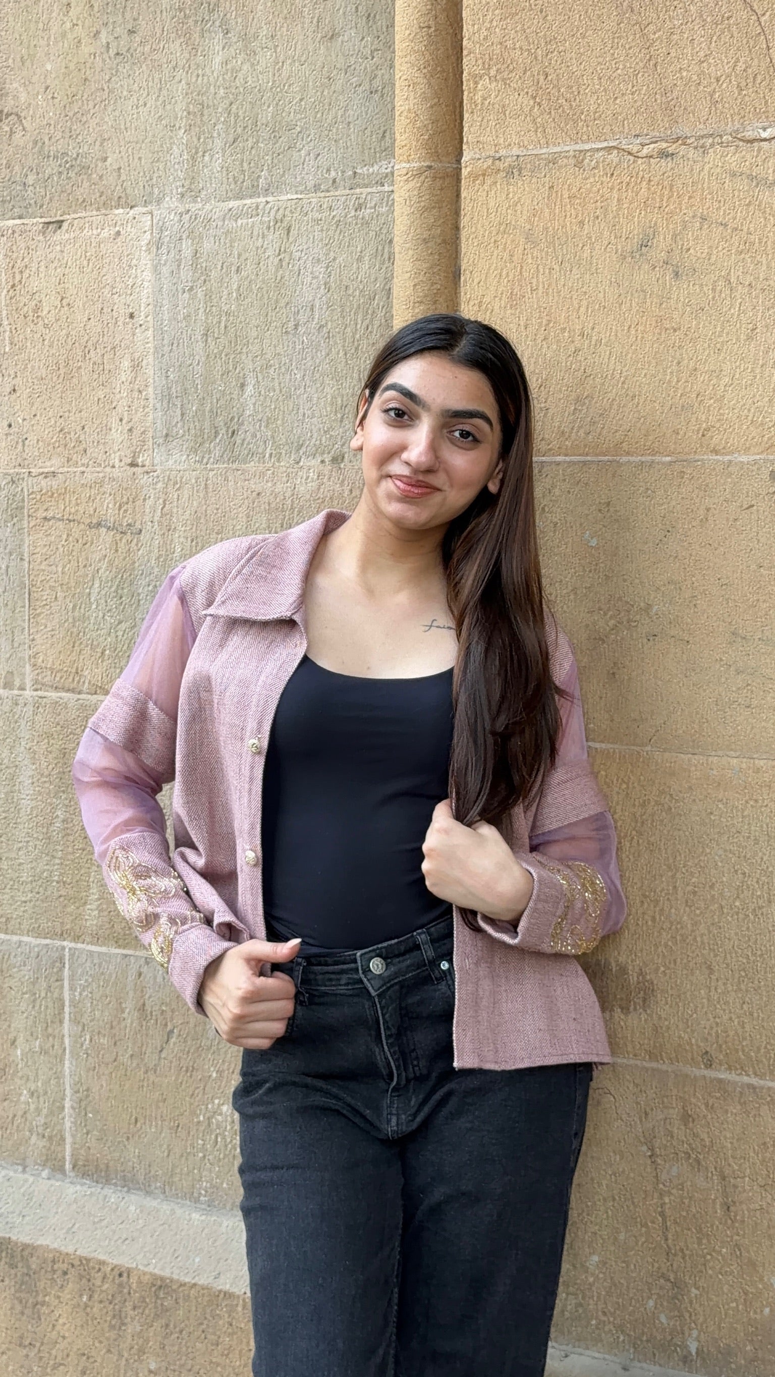 Mauve Gold Kardana Jacket
