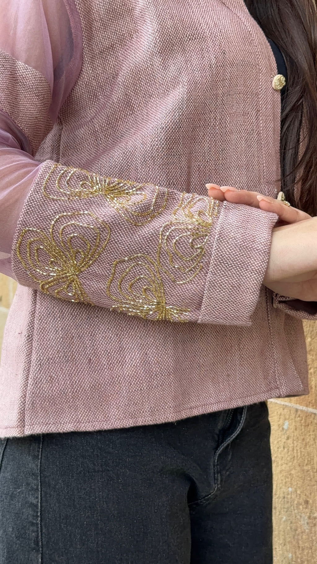 Mauve Gold Kardana Jacket