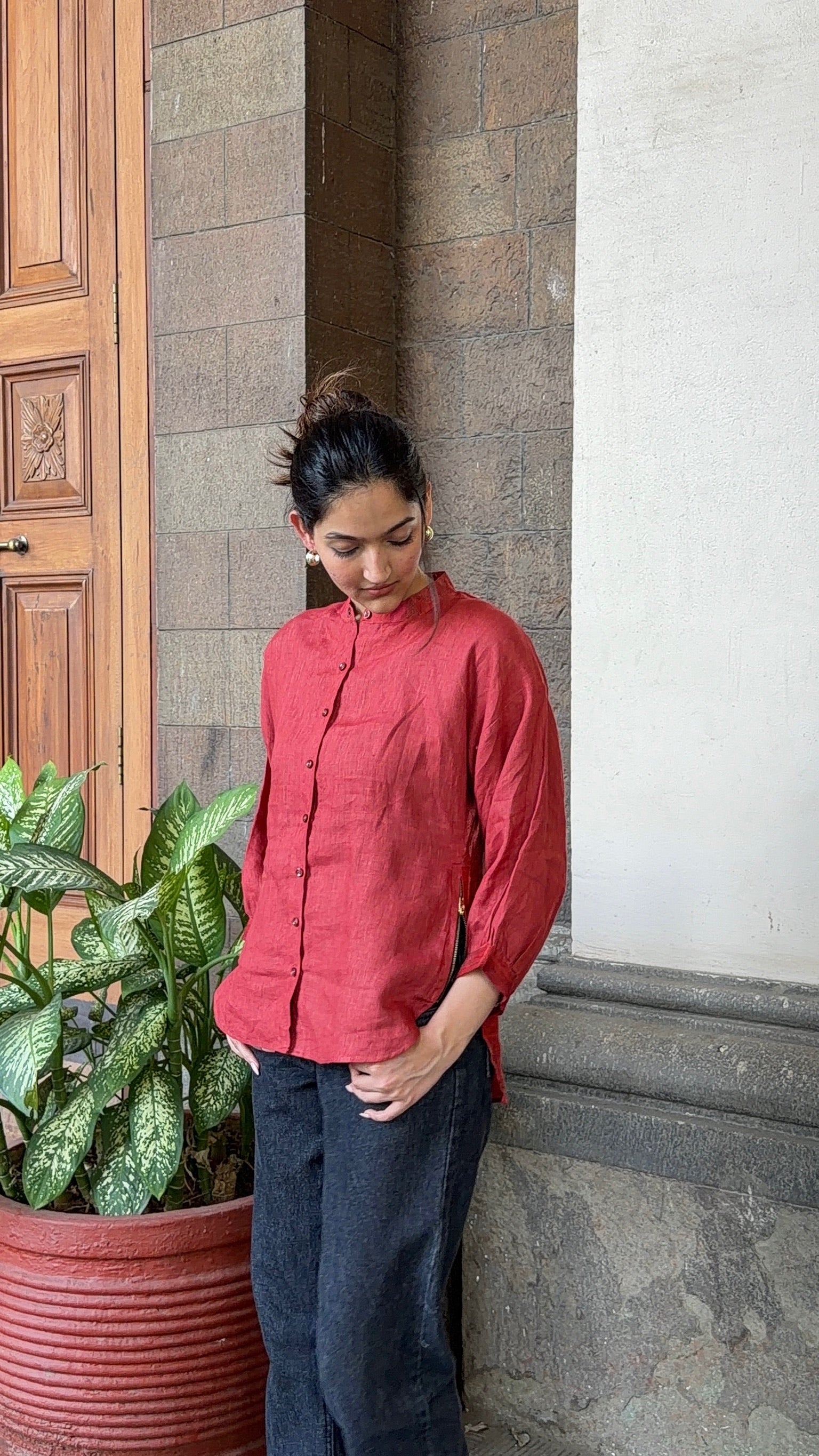 Crimson Loom Shirt
