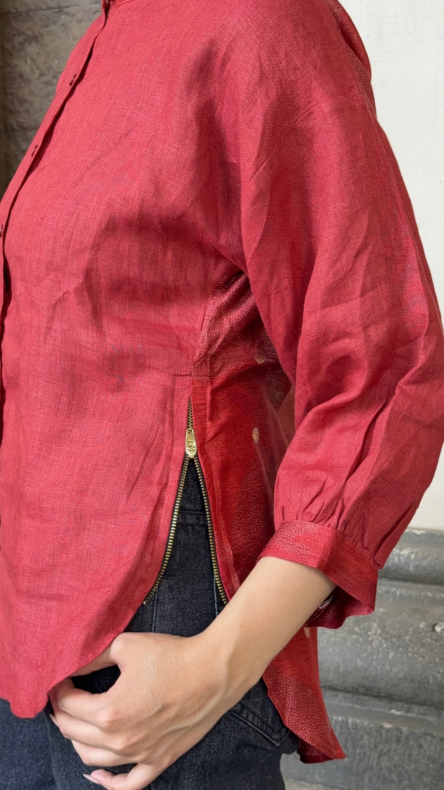 Crimson Loom Shirt