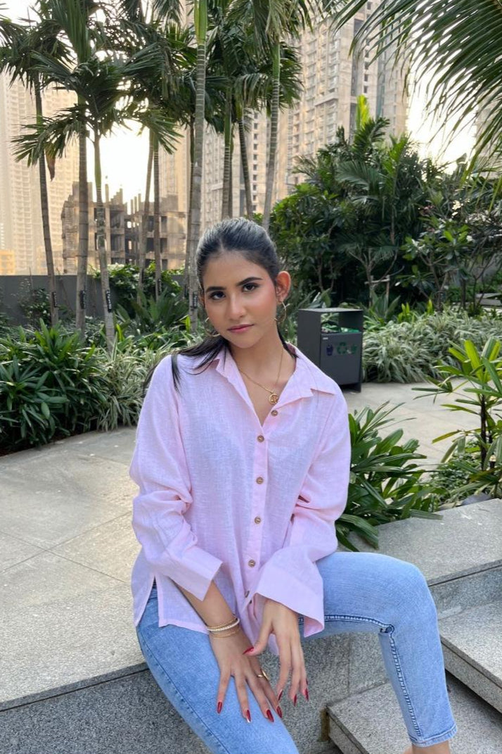 Pink Linen Shirt