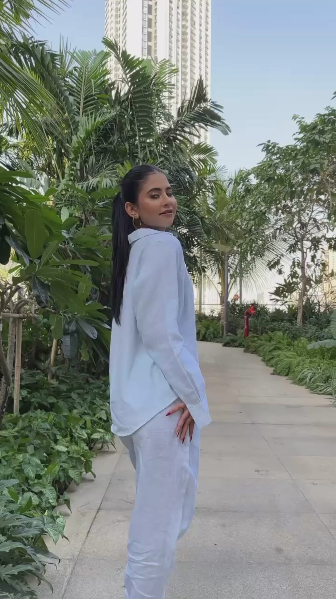 Blue Linen Co-ord Set
