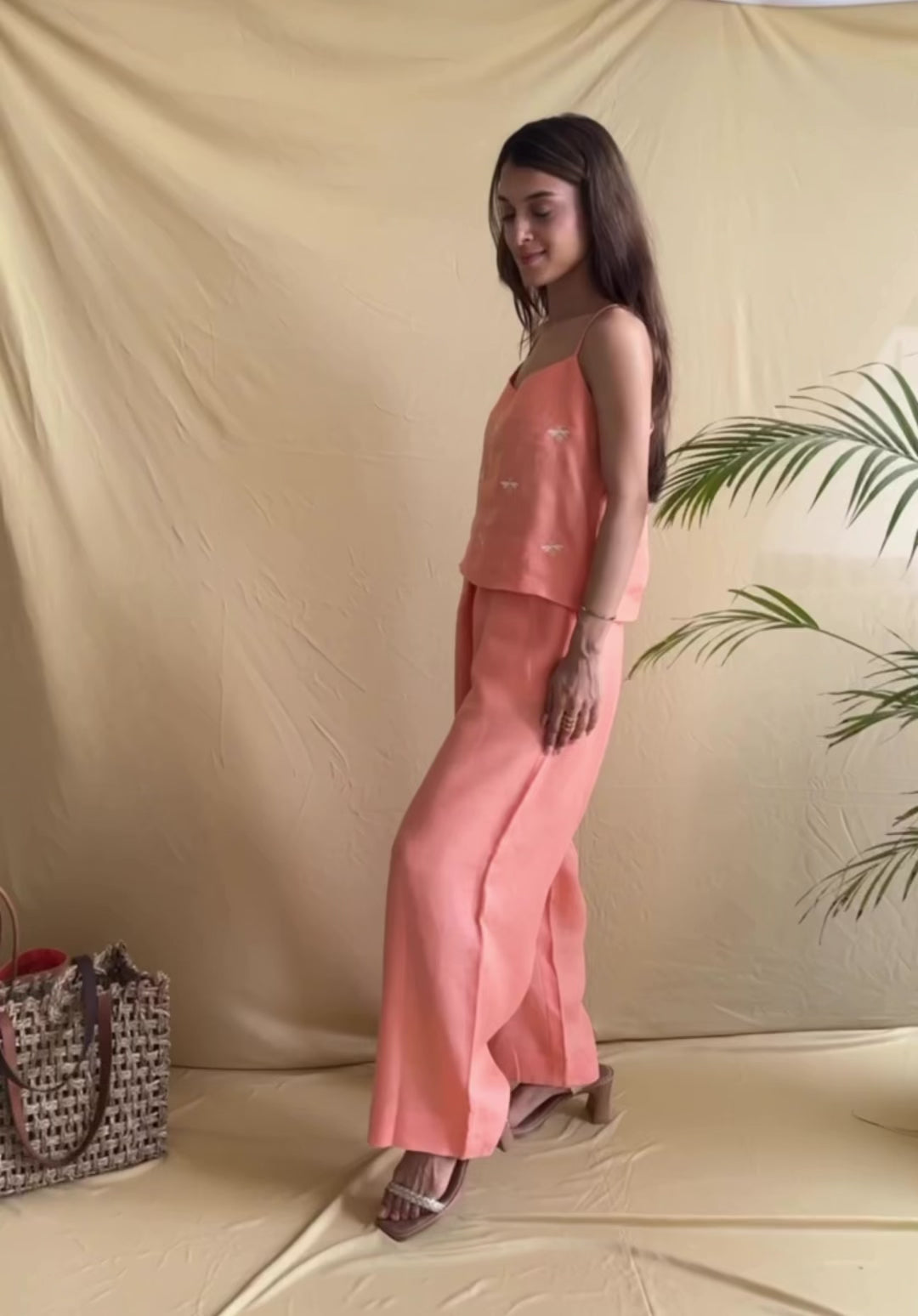 Orange Linen Co-ord Set