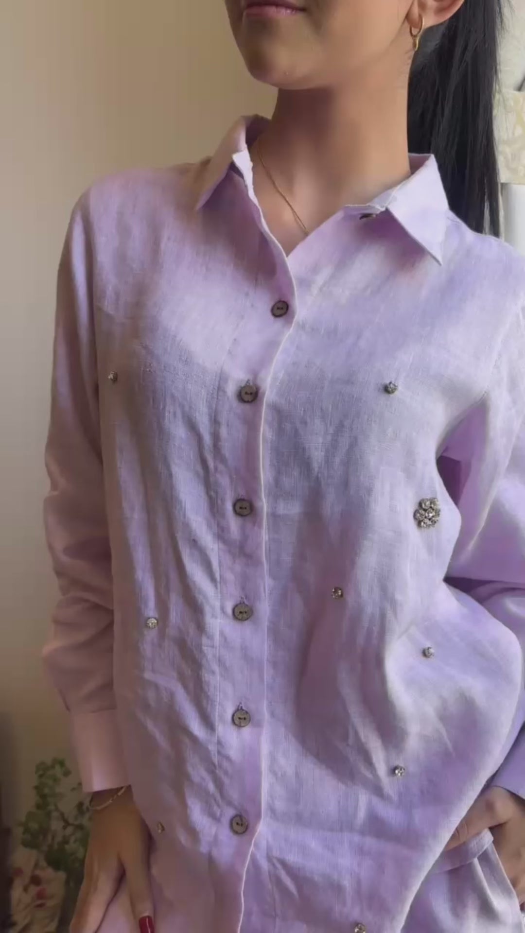 Light Purple Linen Co-ord Set