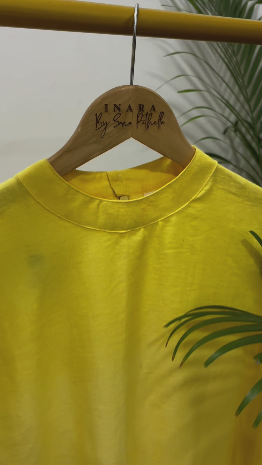 Yellow Ombre Organic Linen Kurti with Natural Dyes